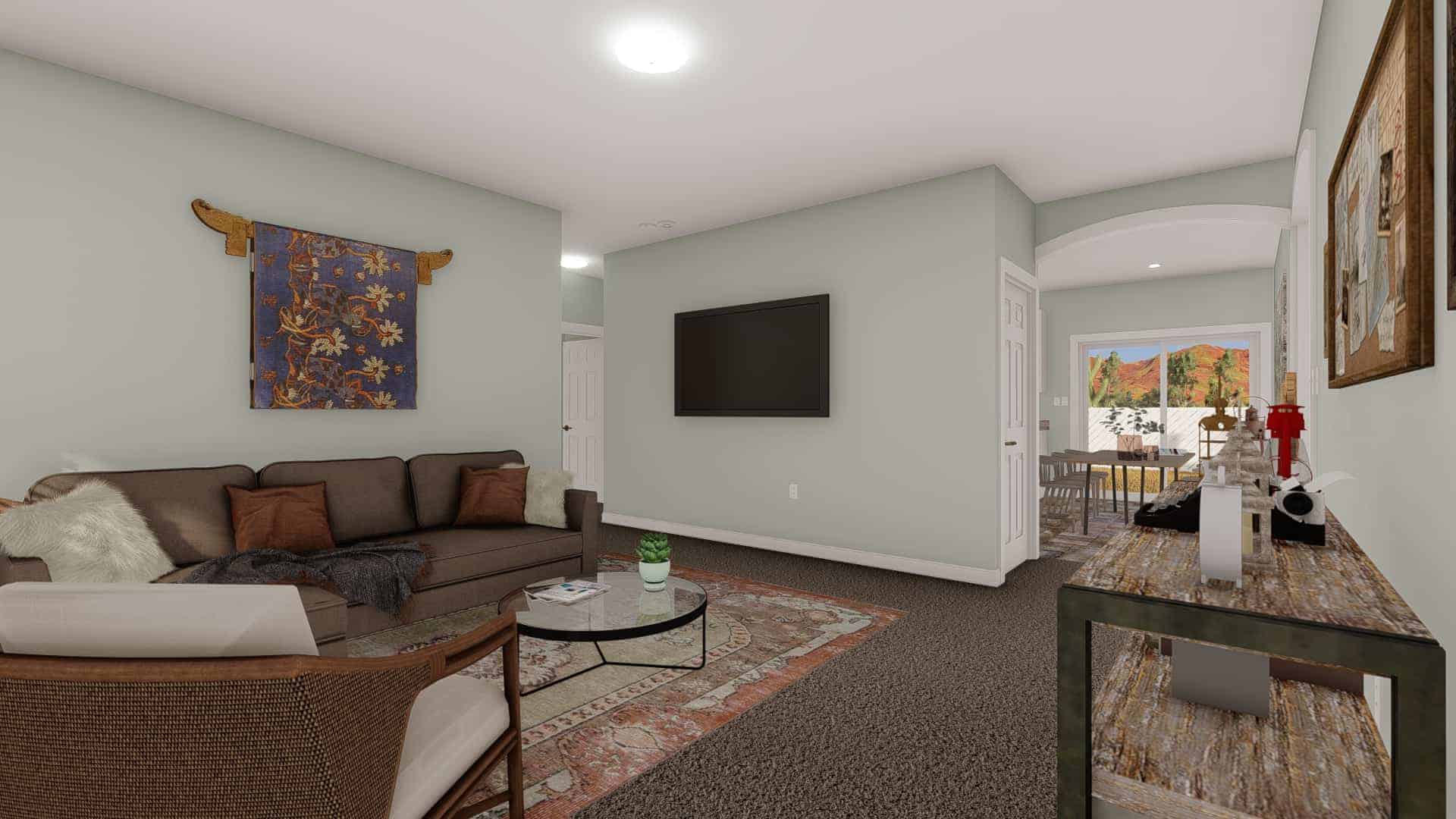 Family Room of this 5-Bedroom,1280 Sq Ft Plan -187-1182