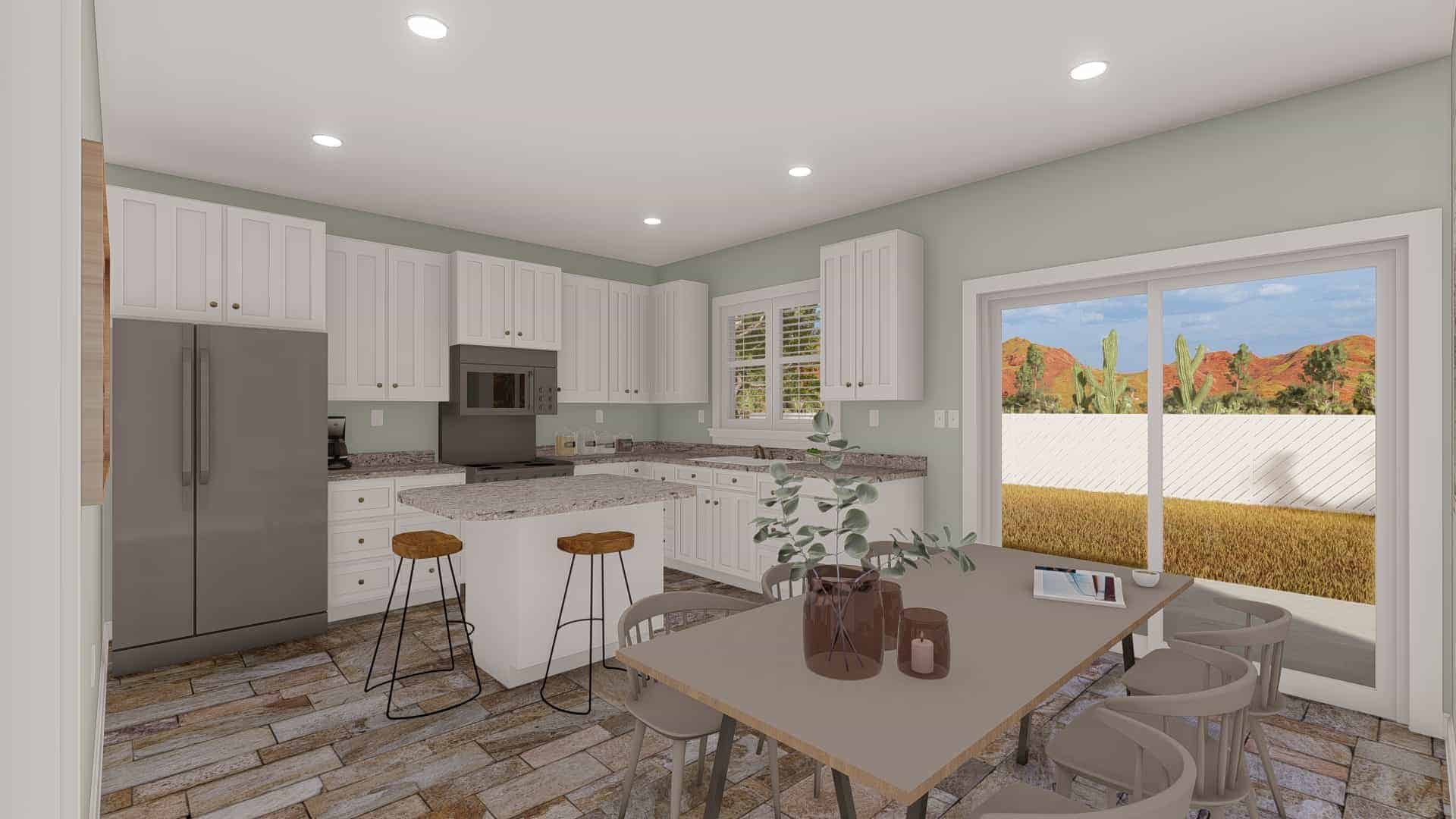 Kitchen of this 5-Bedroom,1280 Sq Ft Plan -187-1182