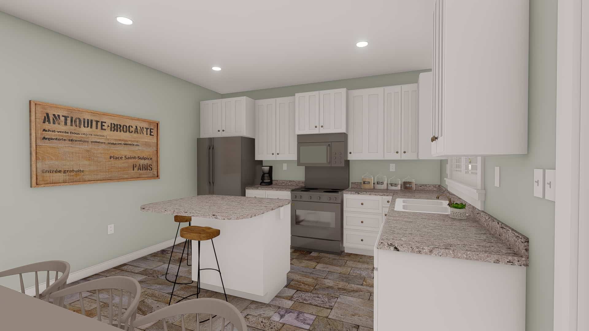 Kitchen of this 5-Bedroom,1280 Sq Ft Plan -187-1182