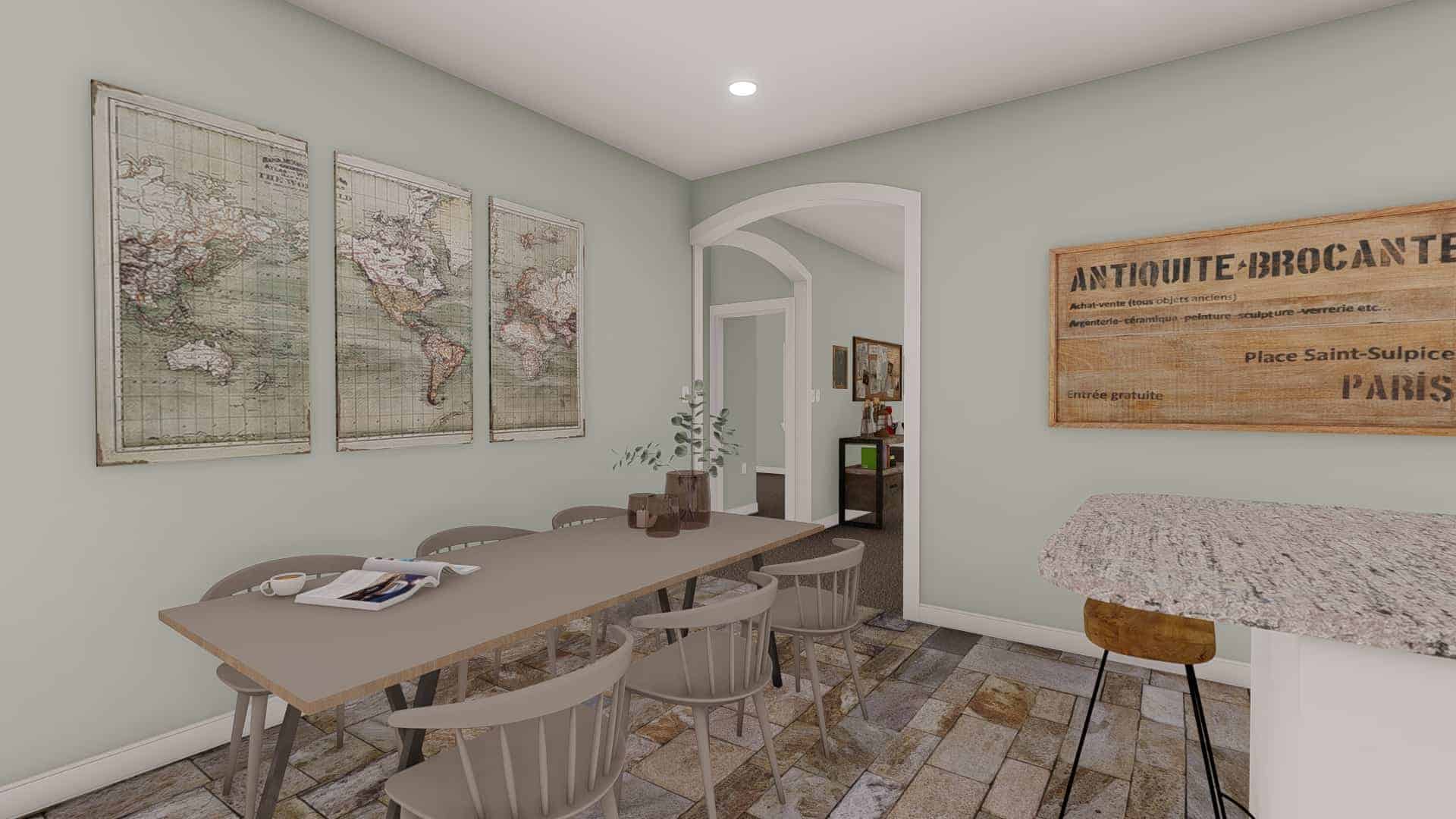 Dining Room of this 5-Bedroom,1280 Sq Ft Plan -187-1182