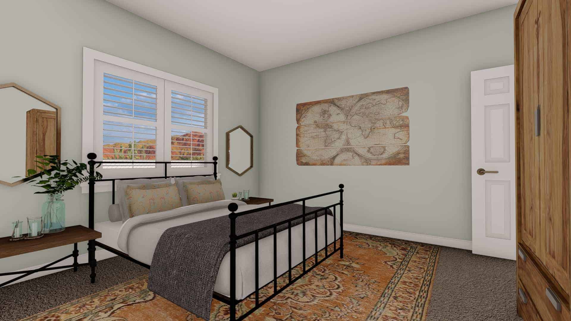 Master Bedroom of this 5-Bedroom,1280 Sq Ft Plan -187-1182