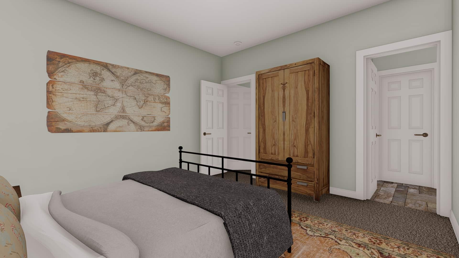 Master Bedroom: Closet of this 5-Bedroom,1280 Sq Ft Plan -187-1182