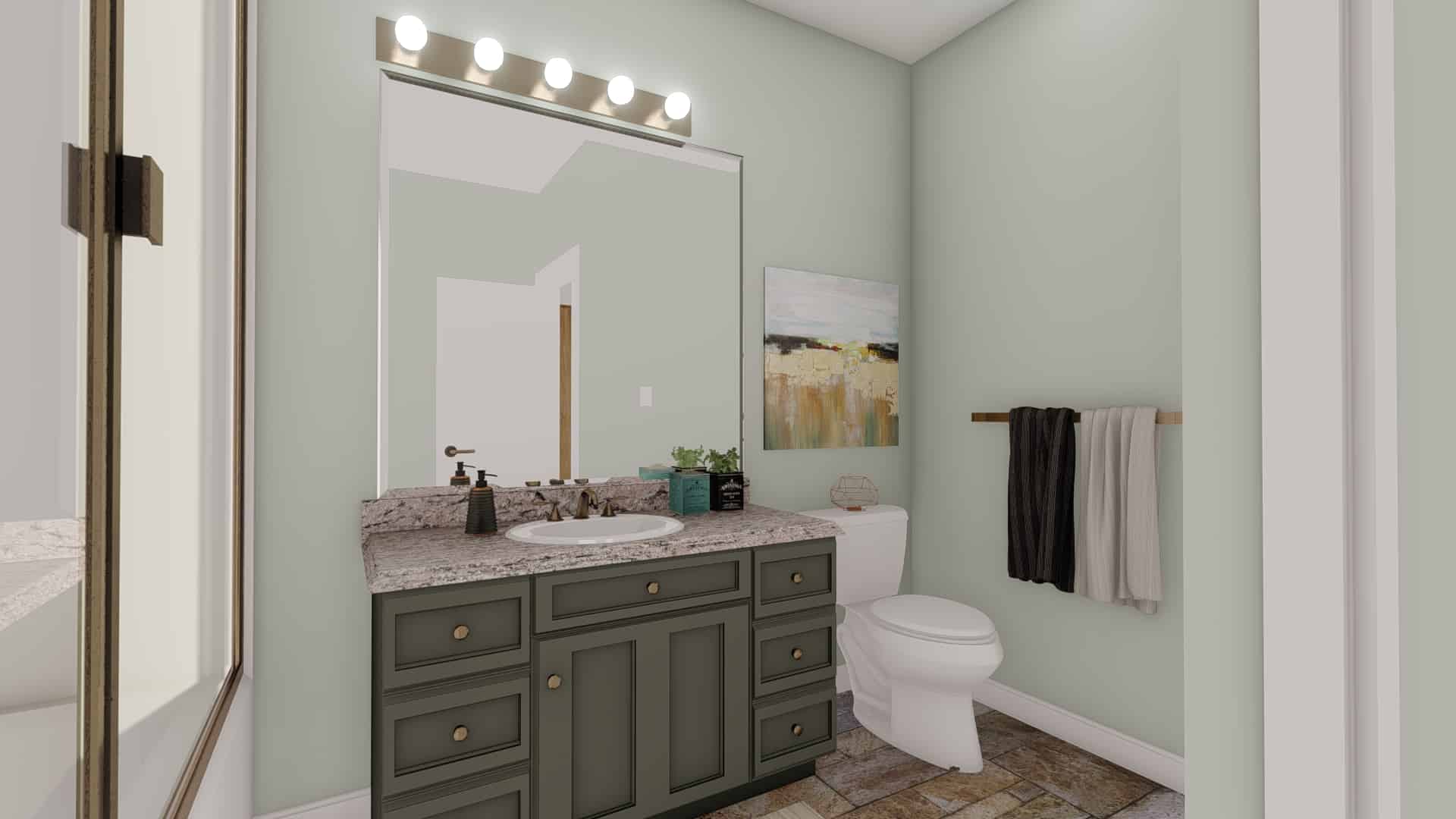 Master Bathroom of this 5-Bedroom,1280 Sq Ft Plan -187-1182