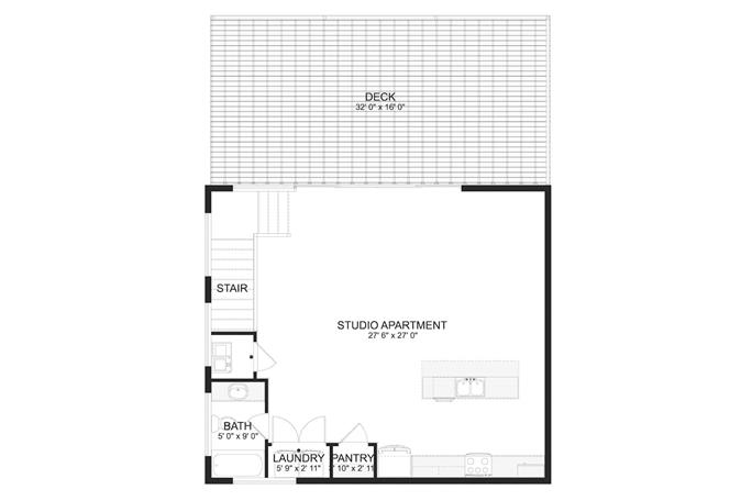 Studio Garage with 3-Car, 1 Bedrm, 1688 Sq Ft | Plan #187-1189