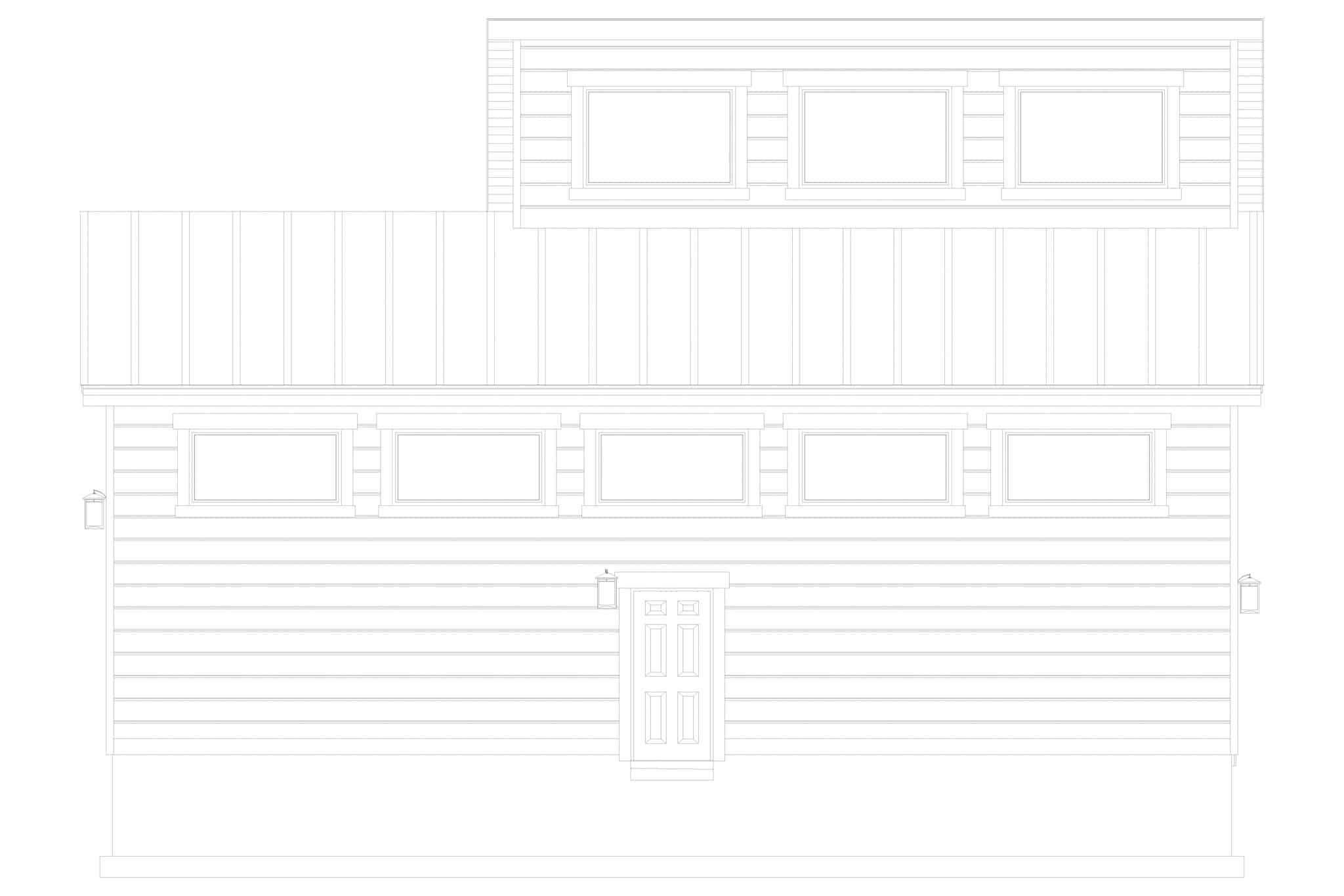 Home Plan Left Elevation of this 1-Bedroom,2597 Sq Ft Plan -187-1189