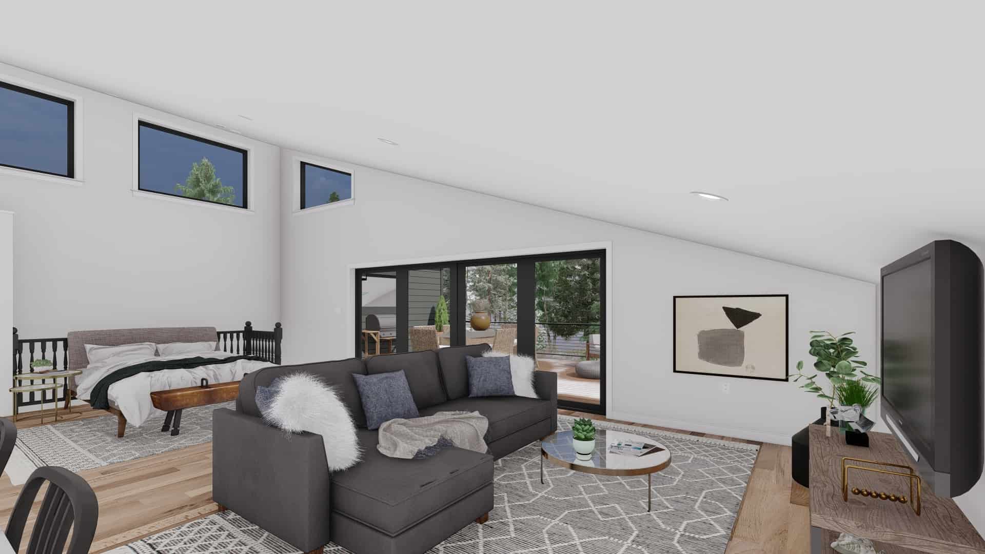 Living Room of this 1-Bedroom,2597 Sq Ft Plan -187-1189