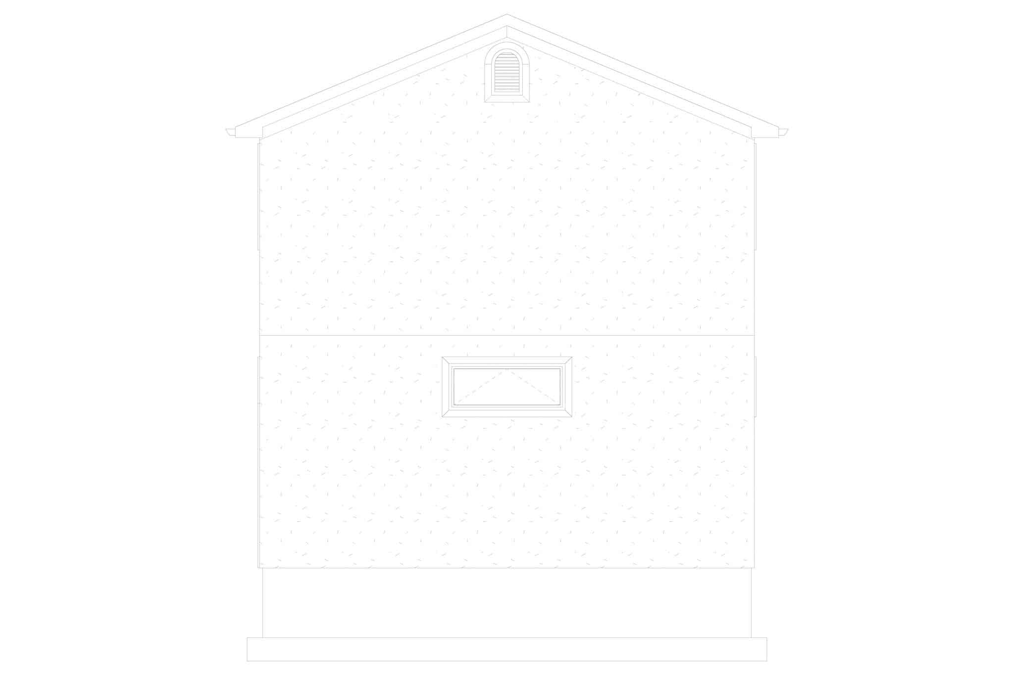 Home Plan Rear Elevation of this 1-Bedroom,643 Sq Ft Plan -187-1192