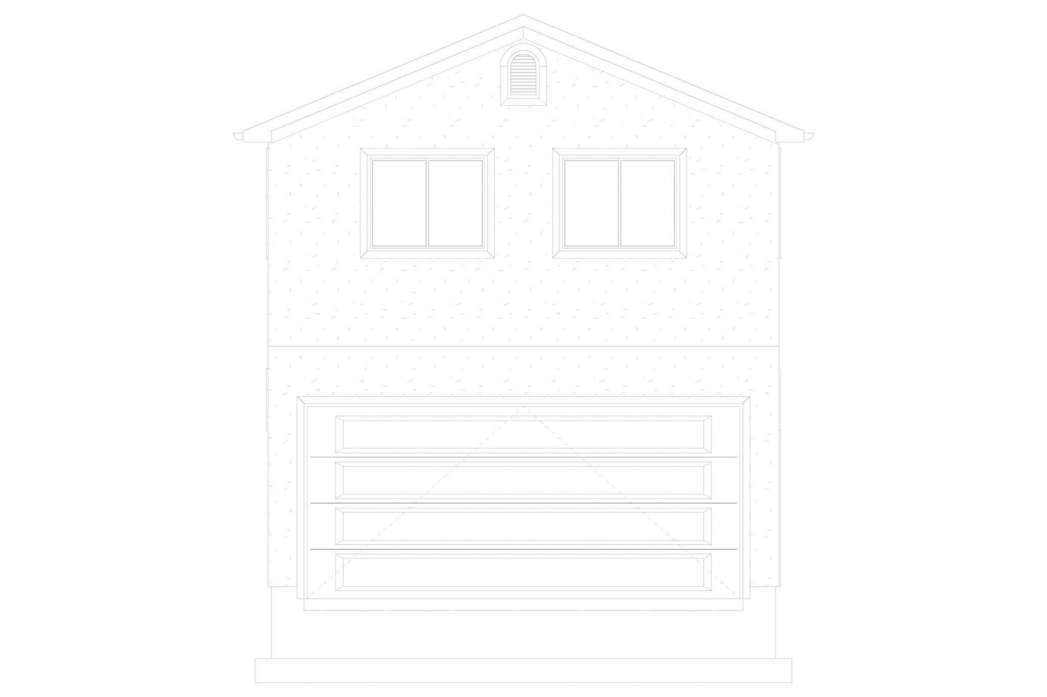 Home Plan Front Elevation of this 1-Bedroom,643 Sq Ft Plan -187-1192