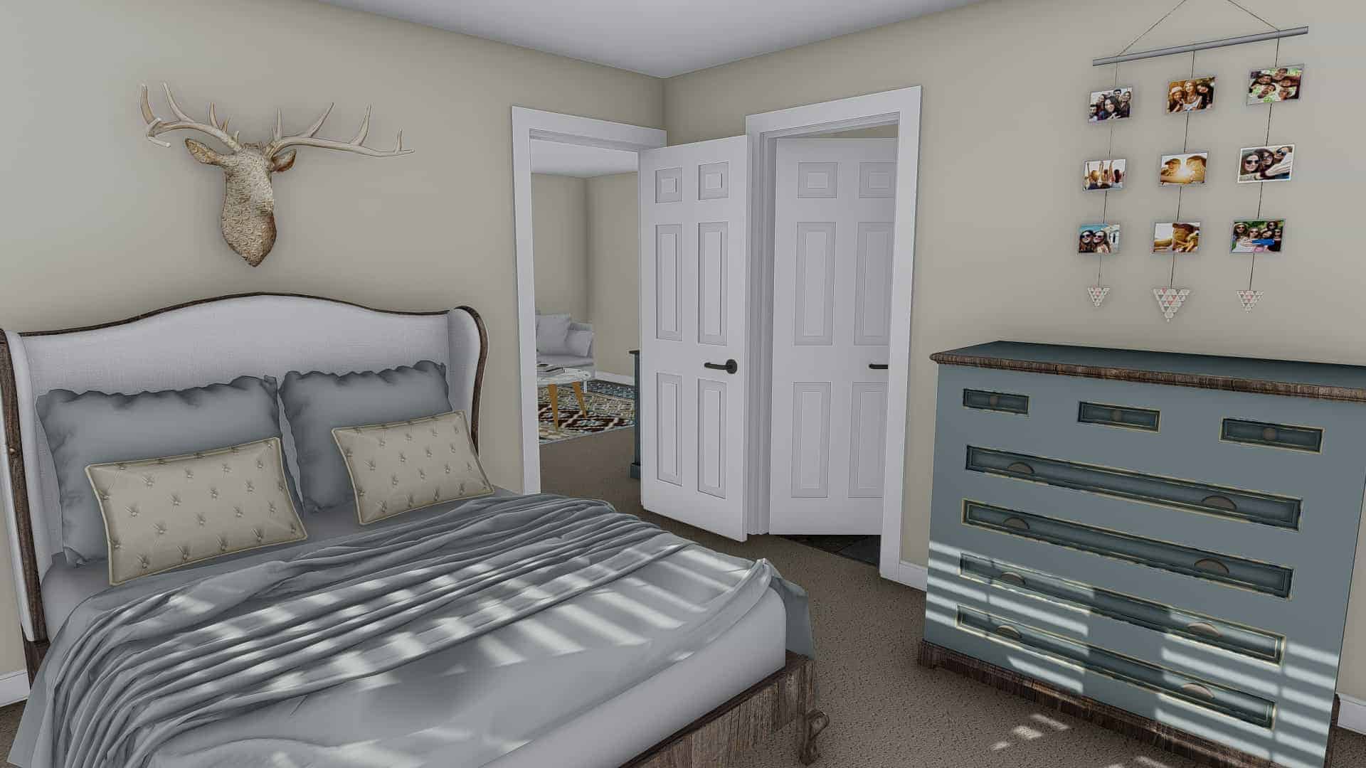 Bedroom of this 1-Bedroom,643 Sq Ft Plan -187-1192