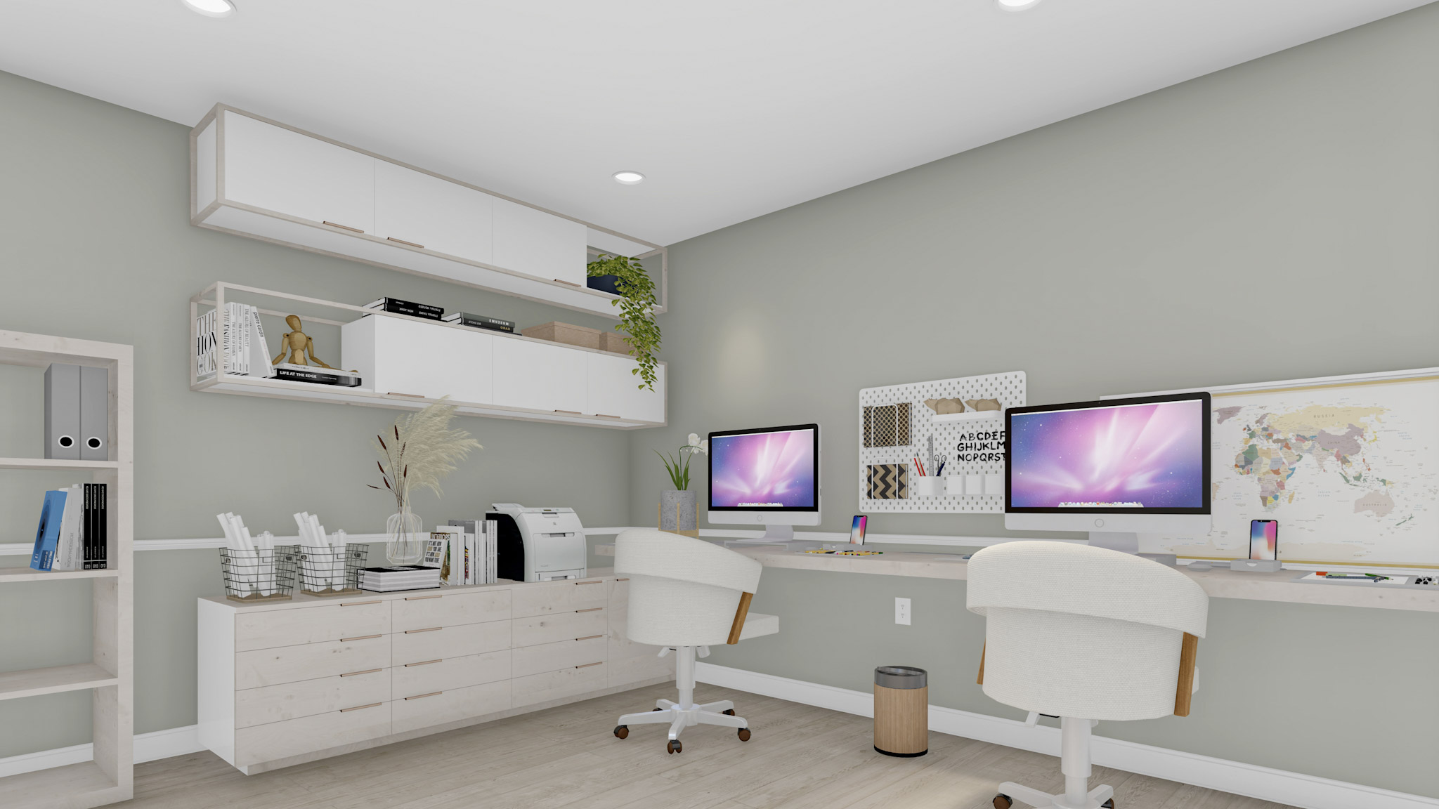 Home Office of this 5-Bedroom,1714 Sq Ft Plan -187-1194