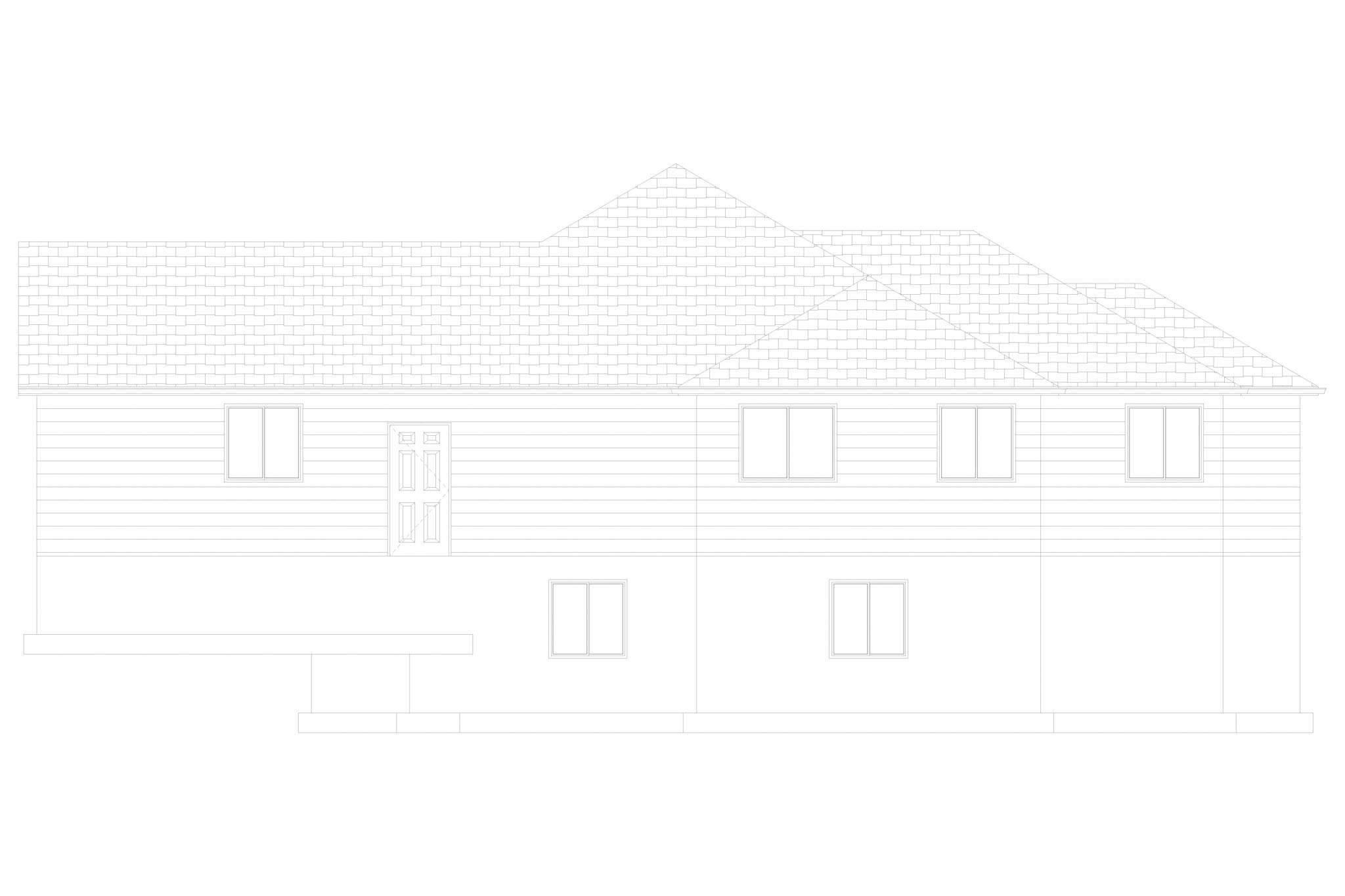 Home Plan Right Elevation of this 5-Bedroom,1714 Sq Ft Plan -187-1194