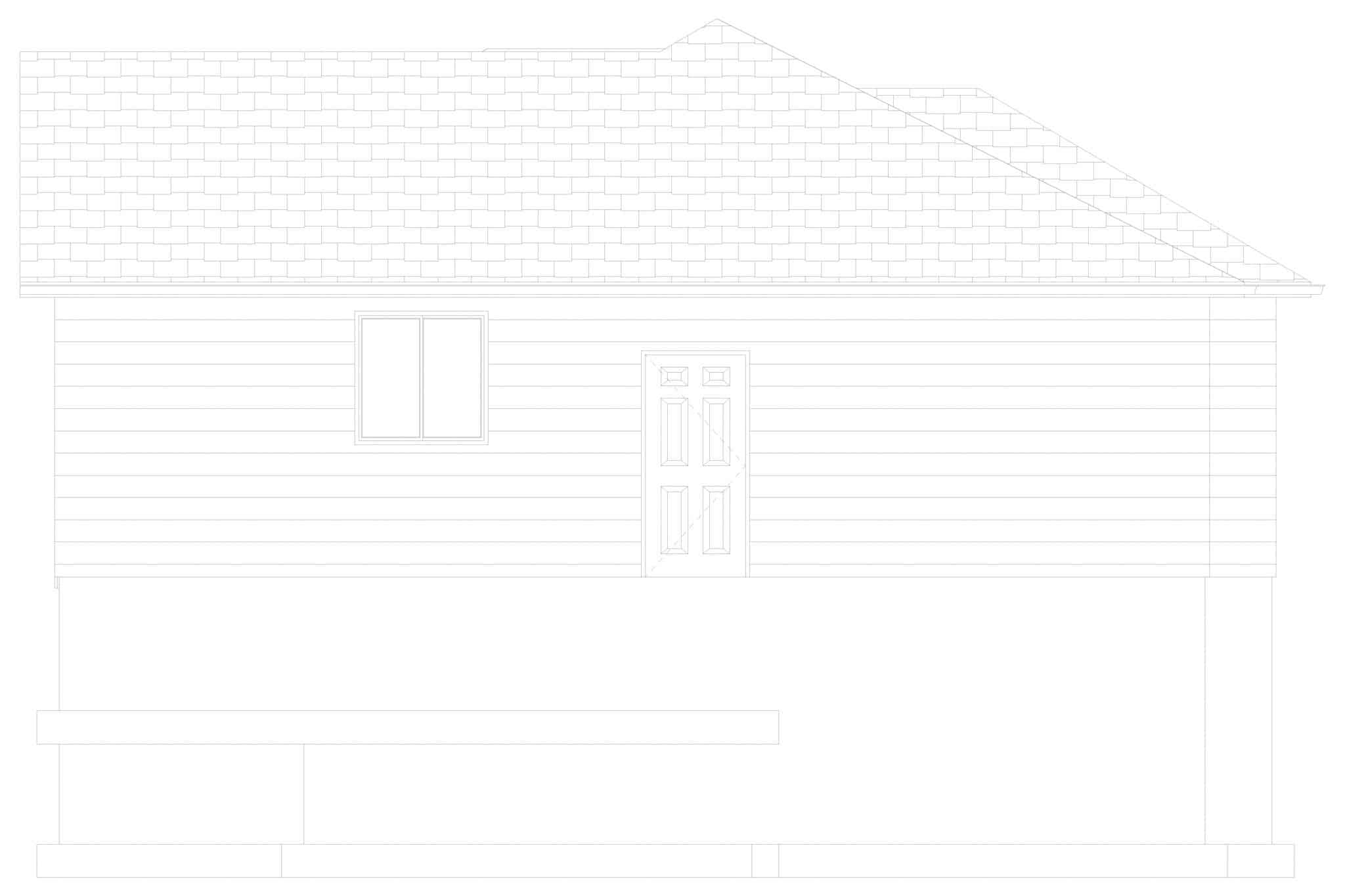 Home Plan Right Elevation of this 5-Bedroom,1261 Sq Ft Plan -187-1196