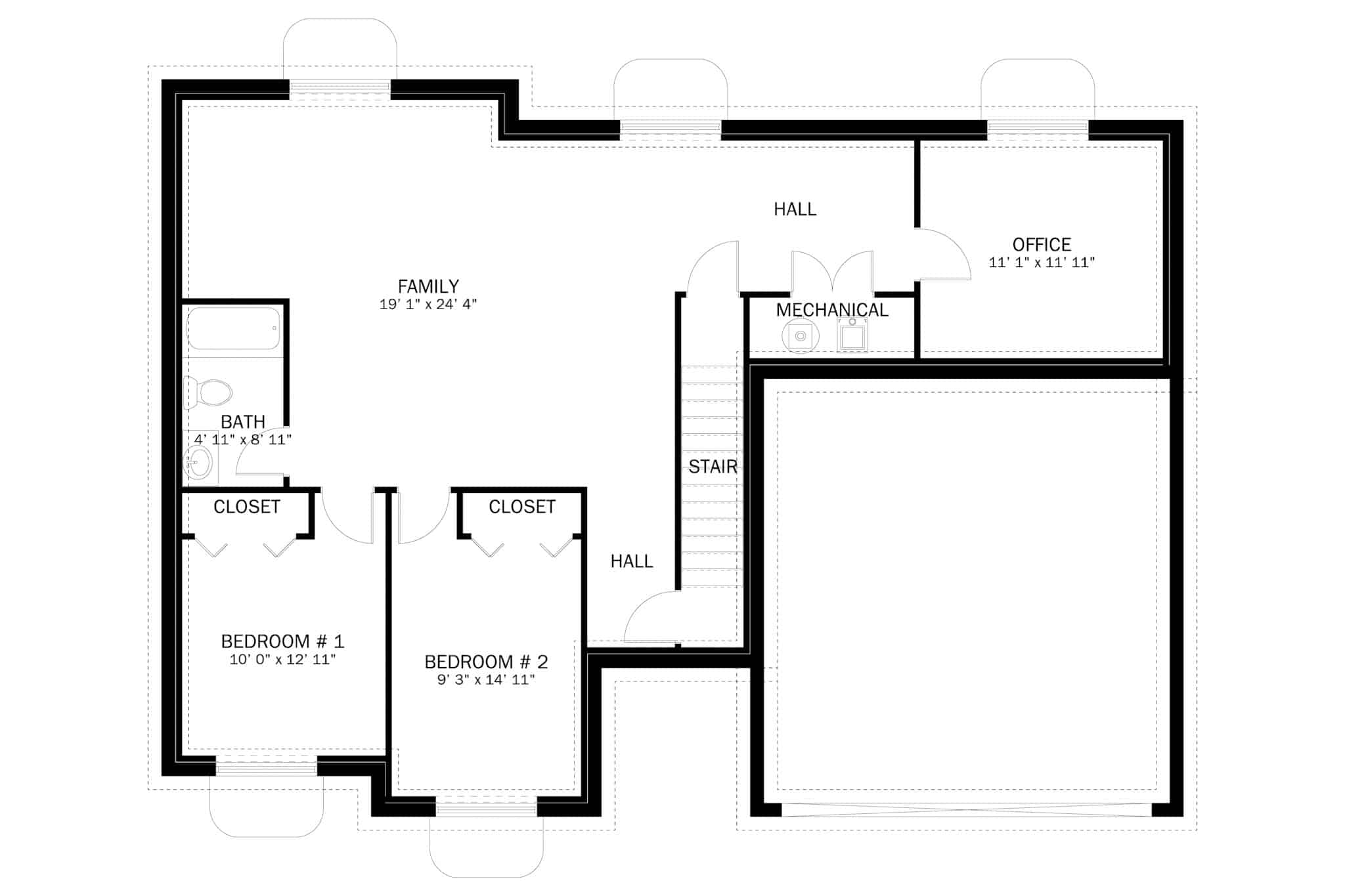 Basement of Country Plan #187-1196