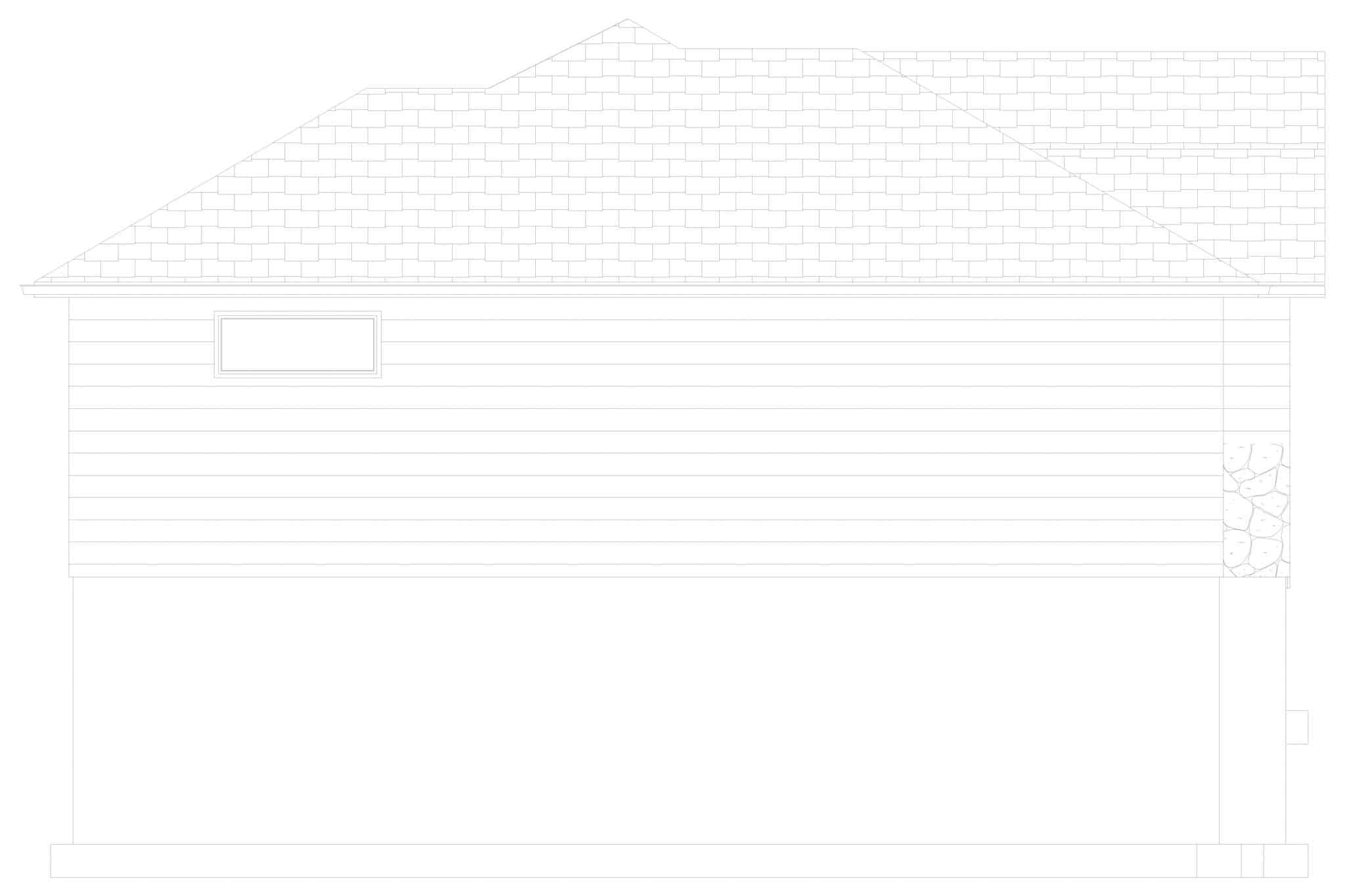 Home Plan Left Elevation of this 5-Bedroom,1261 Sq Ft Plan -187-1196