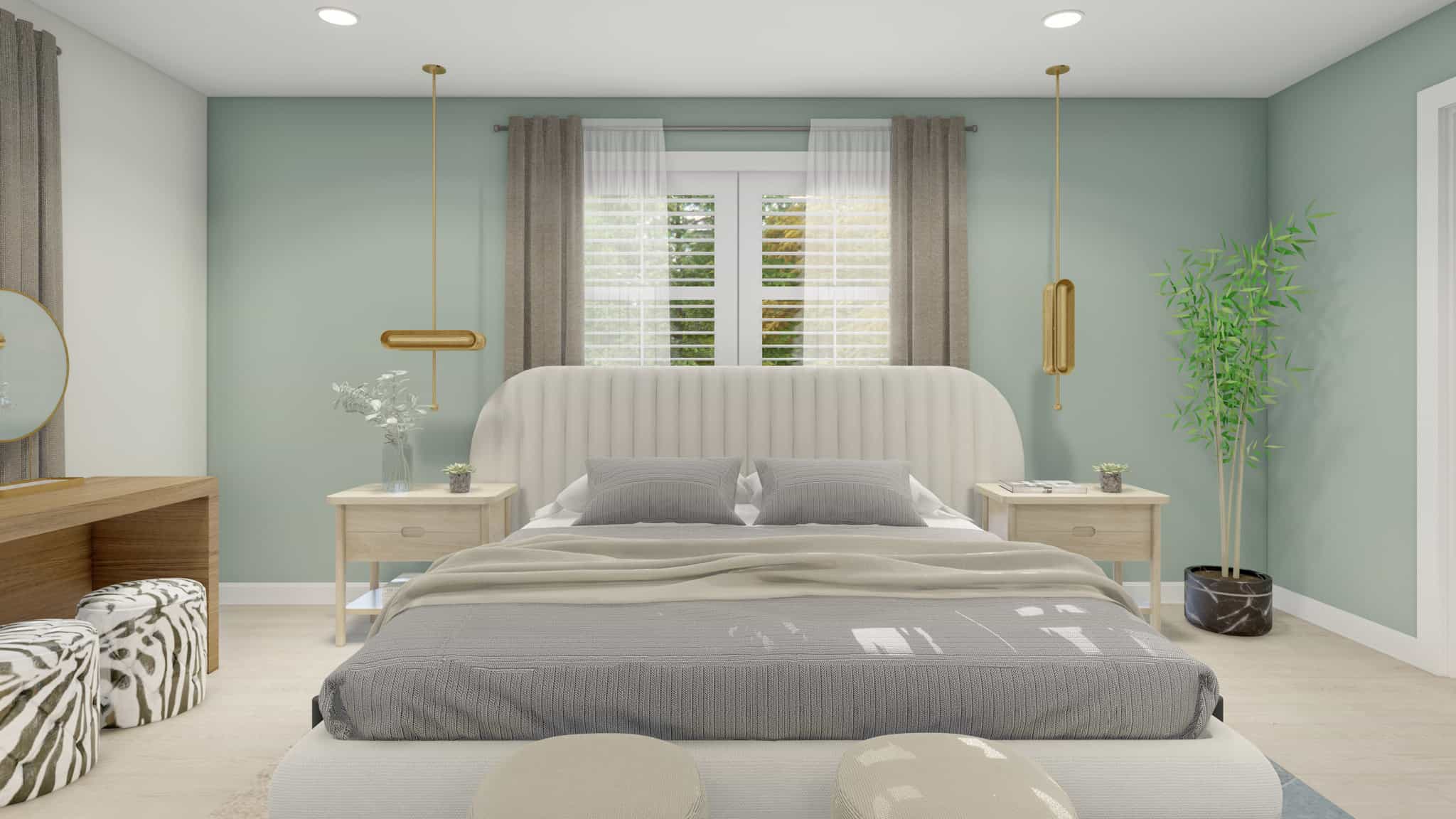 Master Bedroom of this 5-Bedroom,1261 Sq Ft Plan -187-1196
