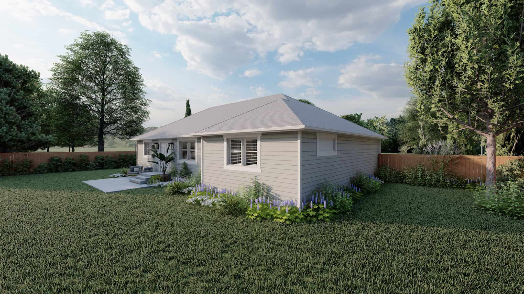 Rear View of this 5-Bedroom,1261 Sq Ft Plan -187-1196