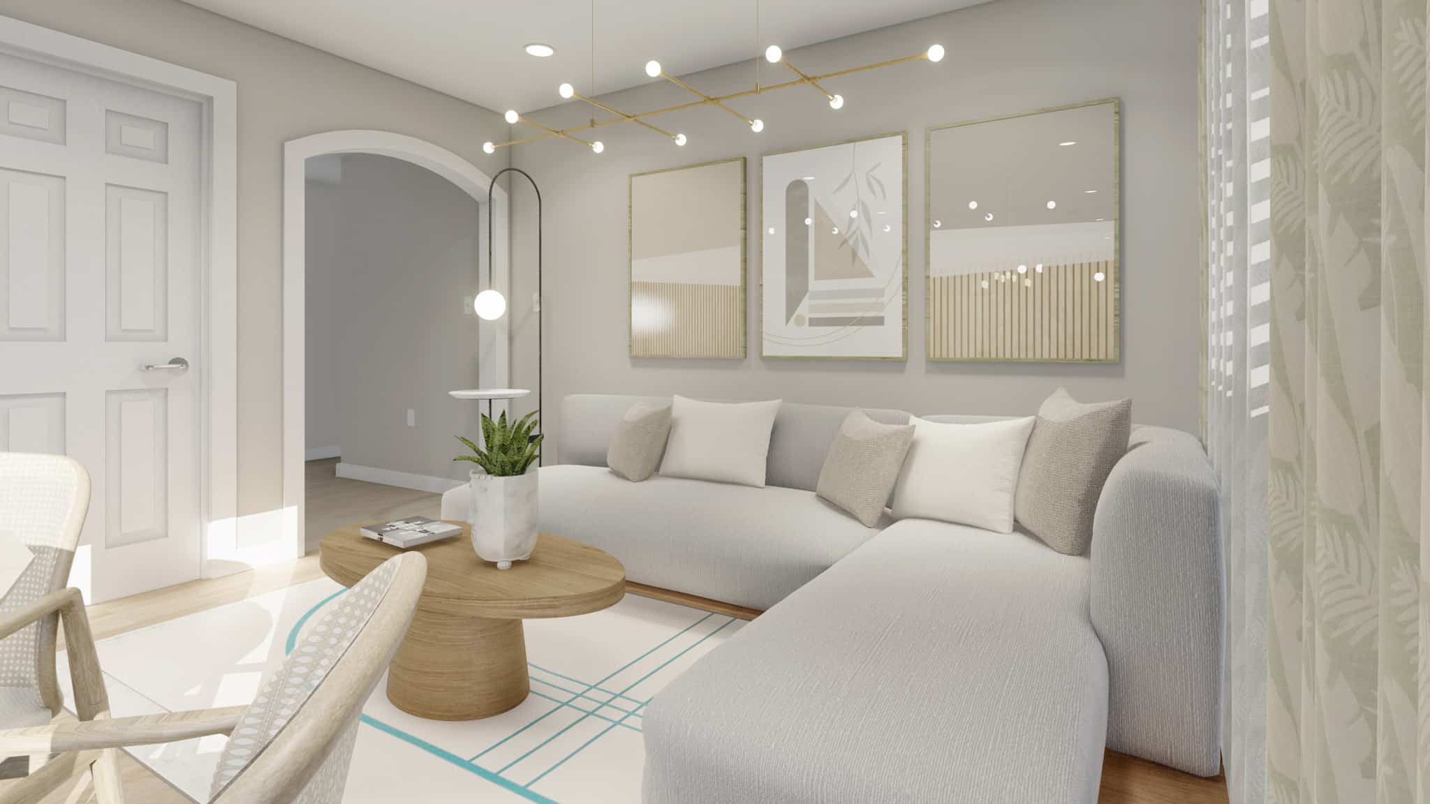 Family Room of this 5-Bedroom,1261 Sq Ft Plan -187-1196