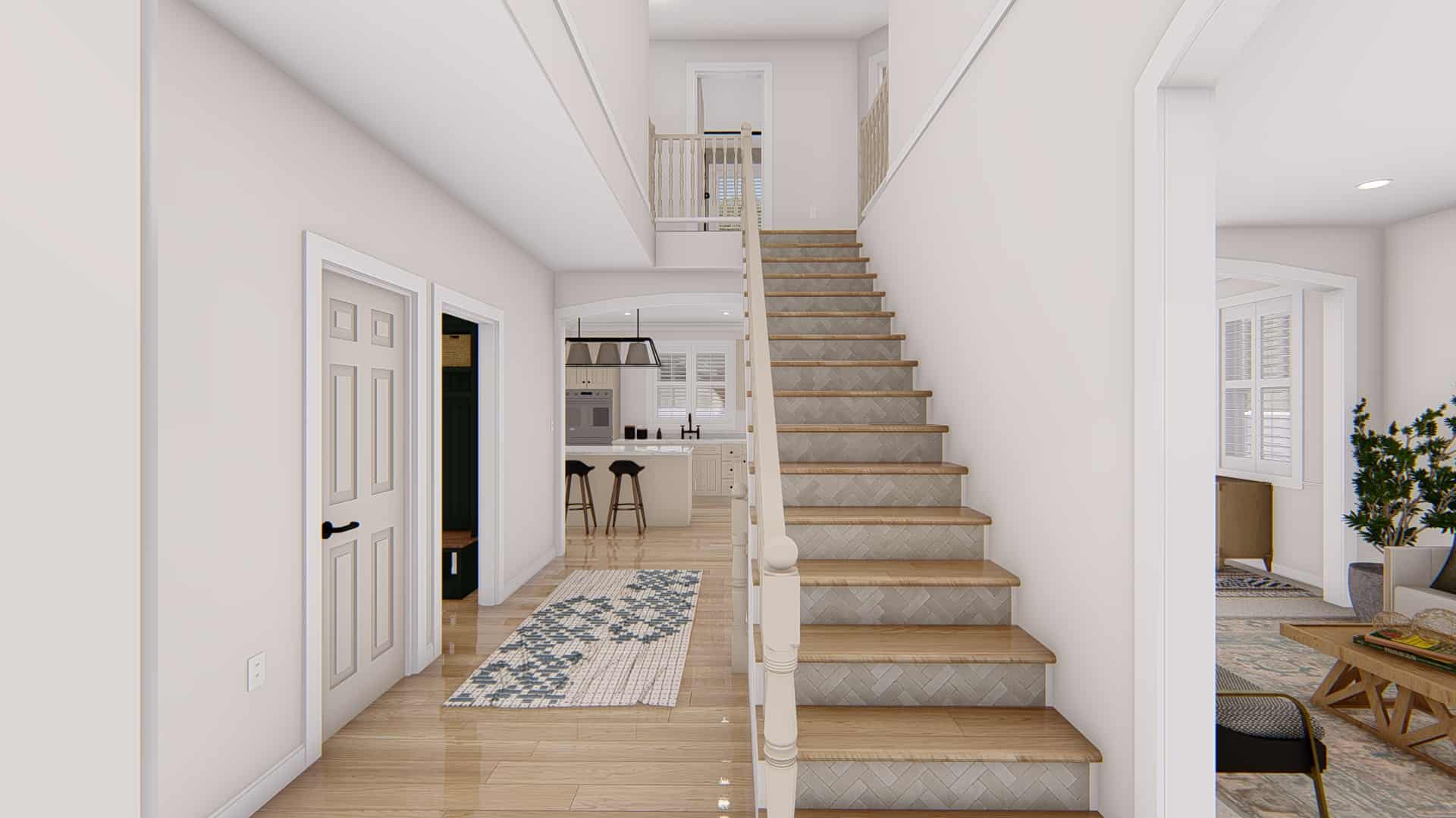 Entry Hall: Staircase of this 4-Bedroom,2857 Sq Ft Plan -187-1198