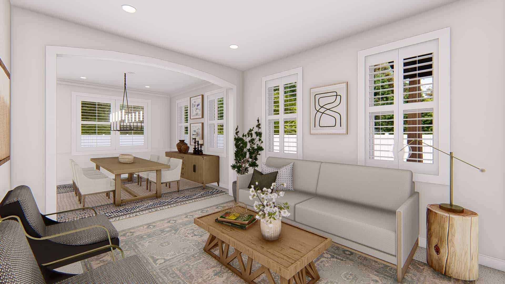 Living Room of this 4-Bedroom,2857 Sq Ft Plan -187-1198