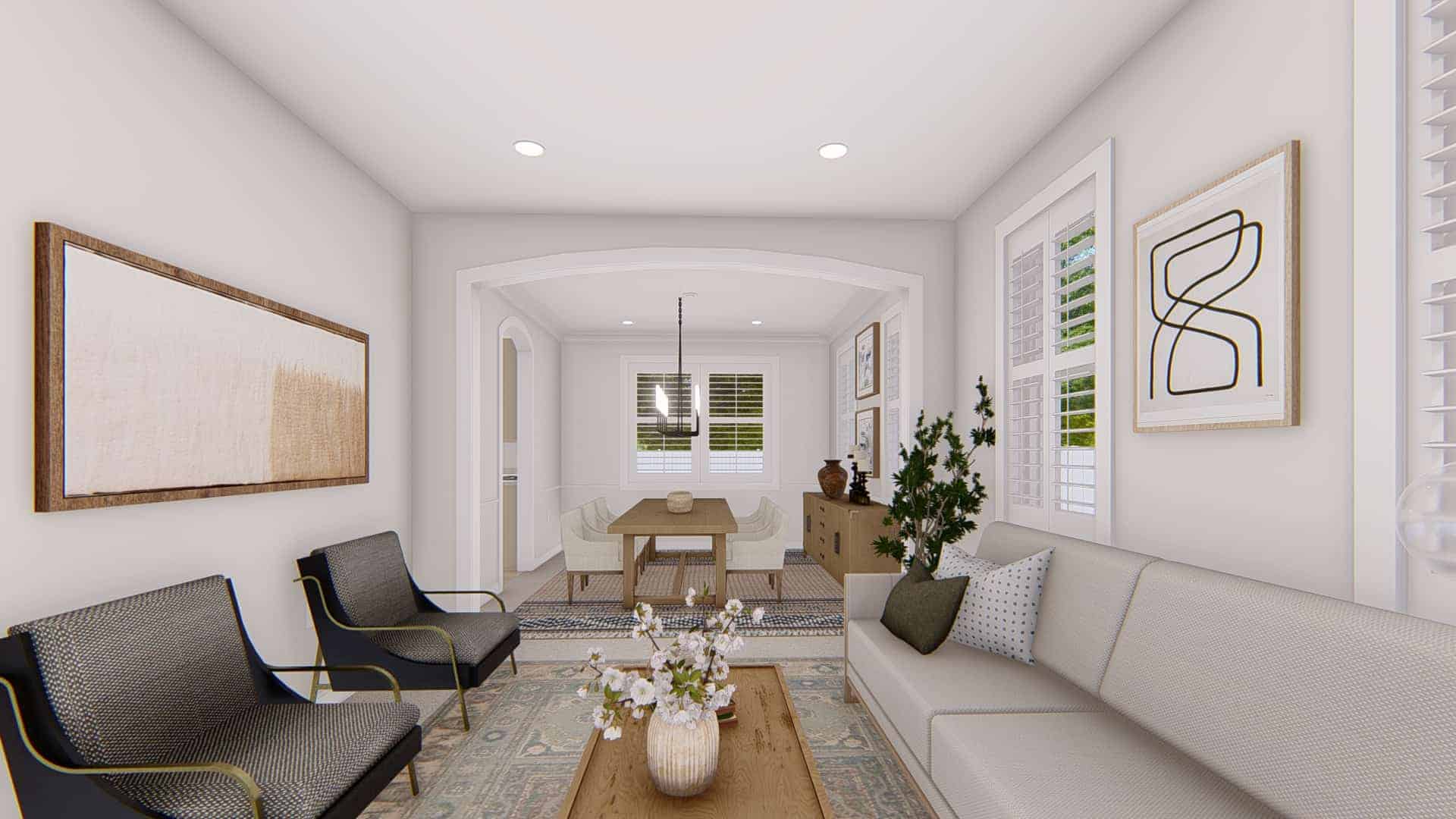 Living Room of this 4-Bedroom,2857 Sq Ft Plan -187-1198