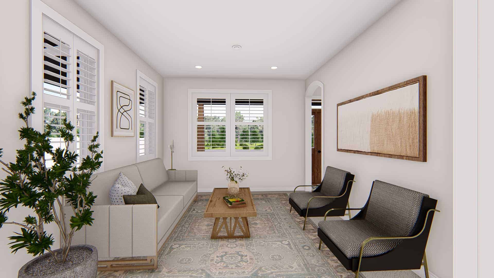 Living Room of this 4-Bedroom,2857 Sq Ft Plan -187-1198