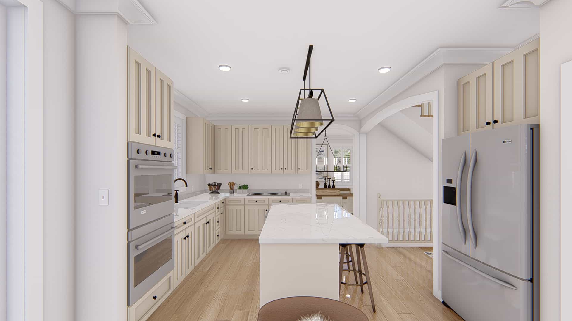 Kitchen: Kitchen Island of this 4-Bedroom,2857 Sq Ft Plan -187-1198