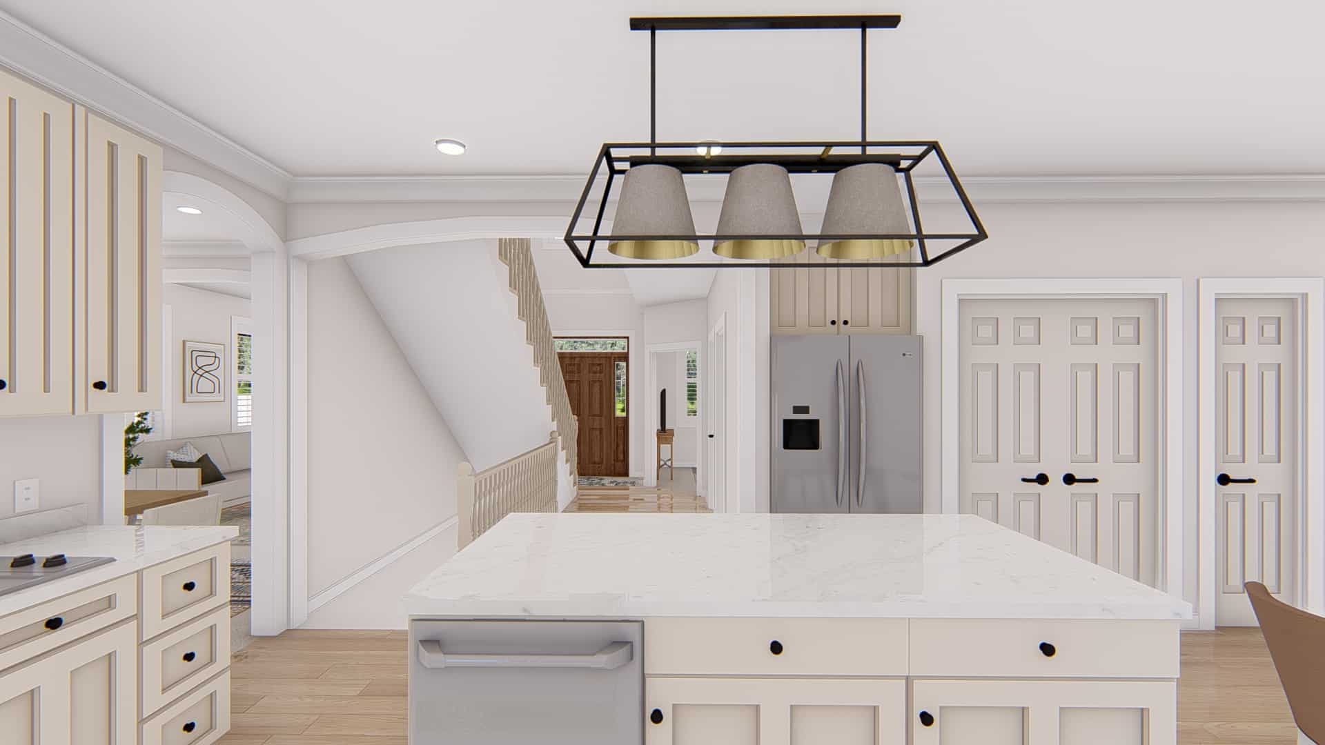 Kitchen: Kitchen Island of this 4-Bedroom,2857 Sq Ft Plan -187-1198