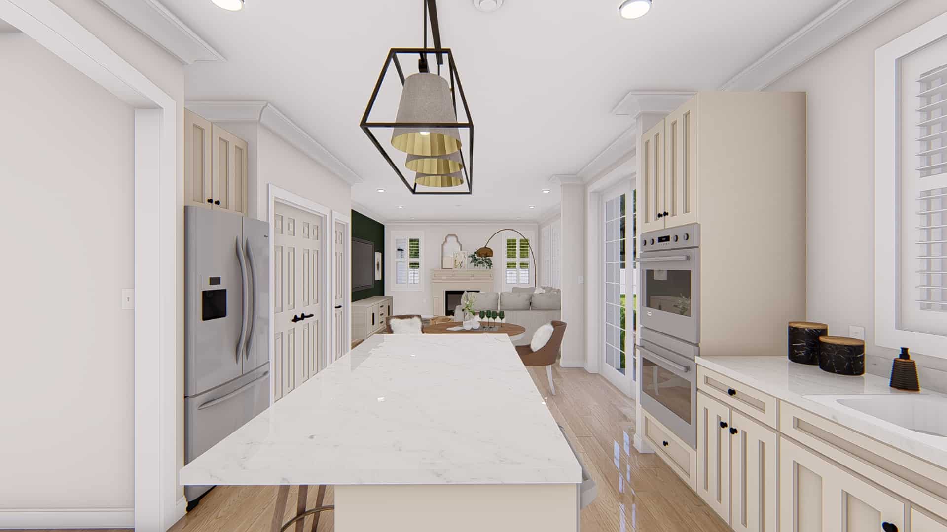 Kitchen: Kitchen Island of this 4-Bedroom,2857 Sq Ft Plan -187-1198