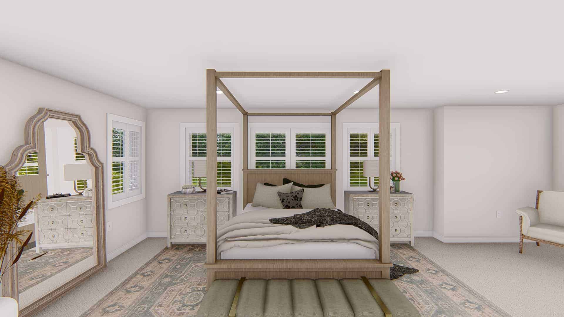 Master Bedroom of this 4-Bedroom,2857 Sq Ft Plan -187-1198