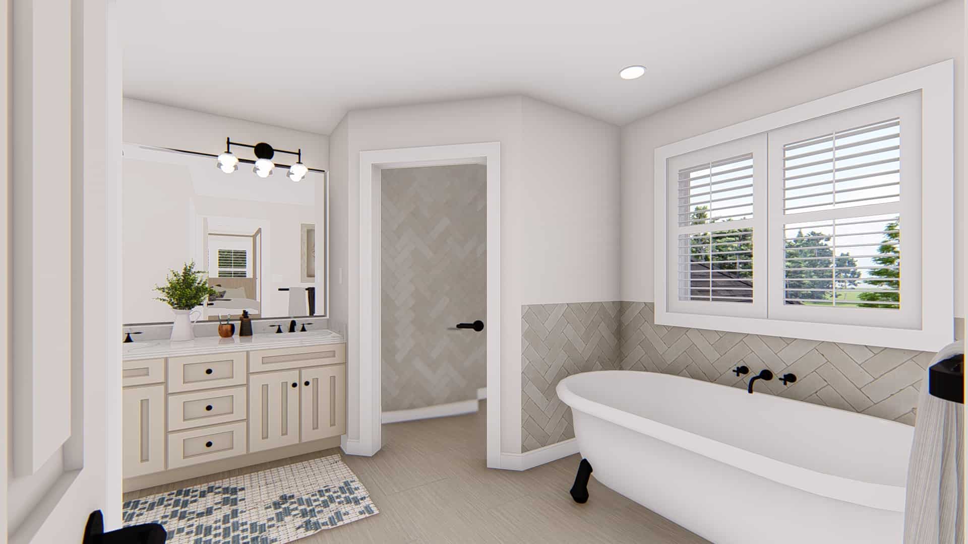 Master Bathroom of this 4-Bedroom,2857 Sq Ft Plan -187-1198