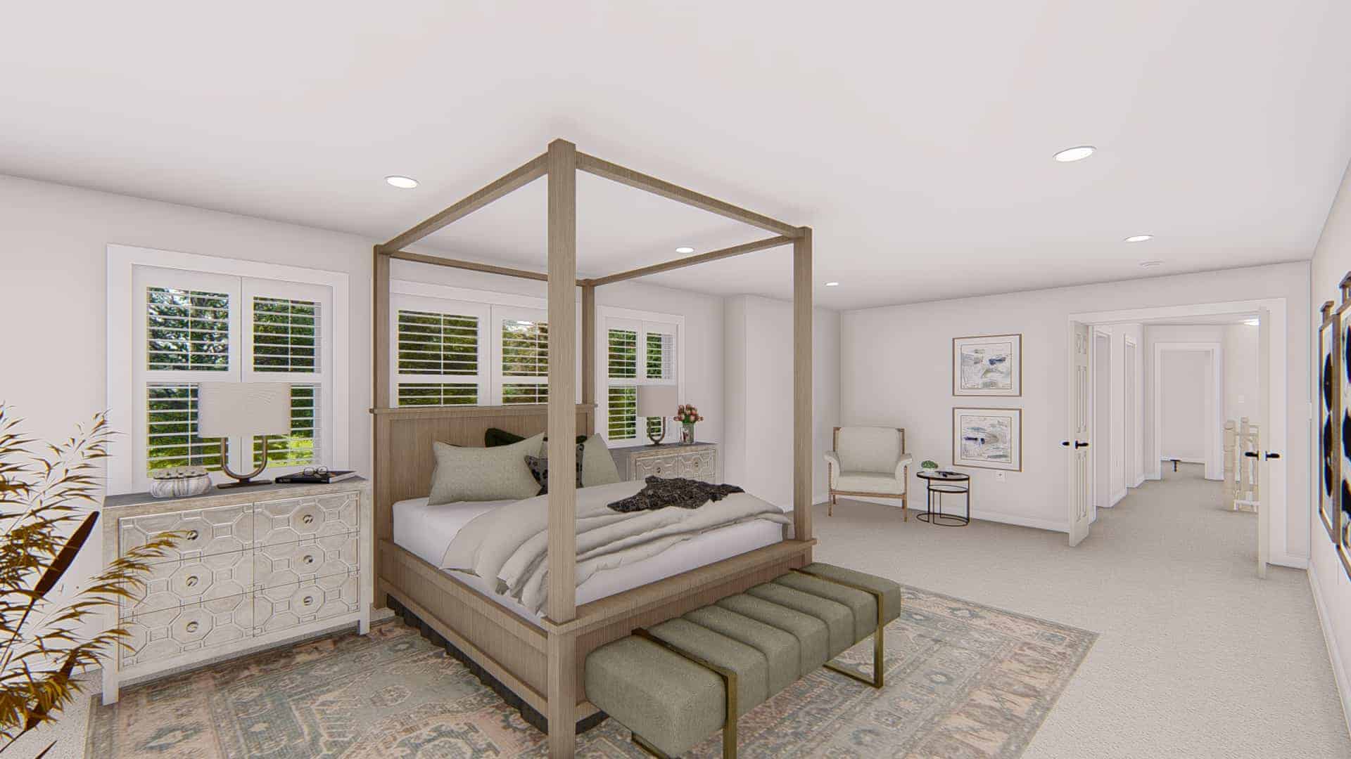 Master Bedroom of this 4-Bedroom,2857 Sq Ft Plan -187-1198