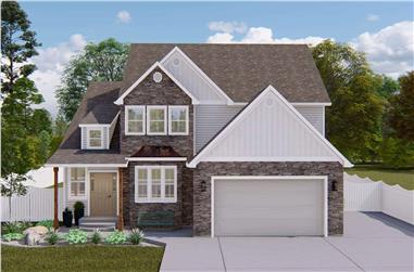 5-Bedroom, 3115 Sq Ft Contemporary Home Plan - 187-1200 - Main Exterior