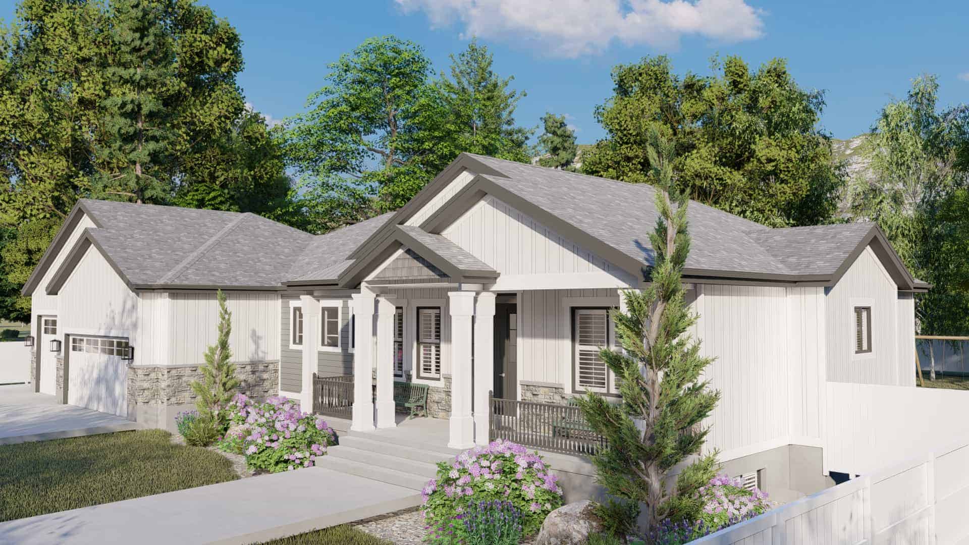 Right Side View of this 3-Bedroom,2734 Sq Ft Plan -187-1203