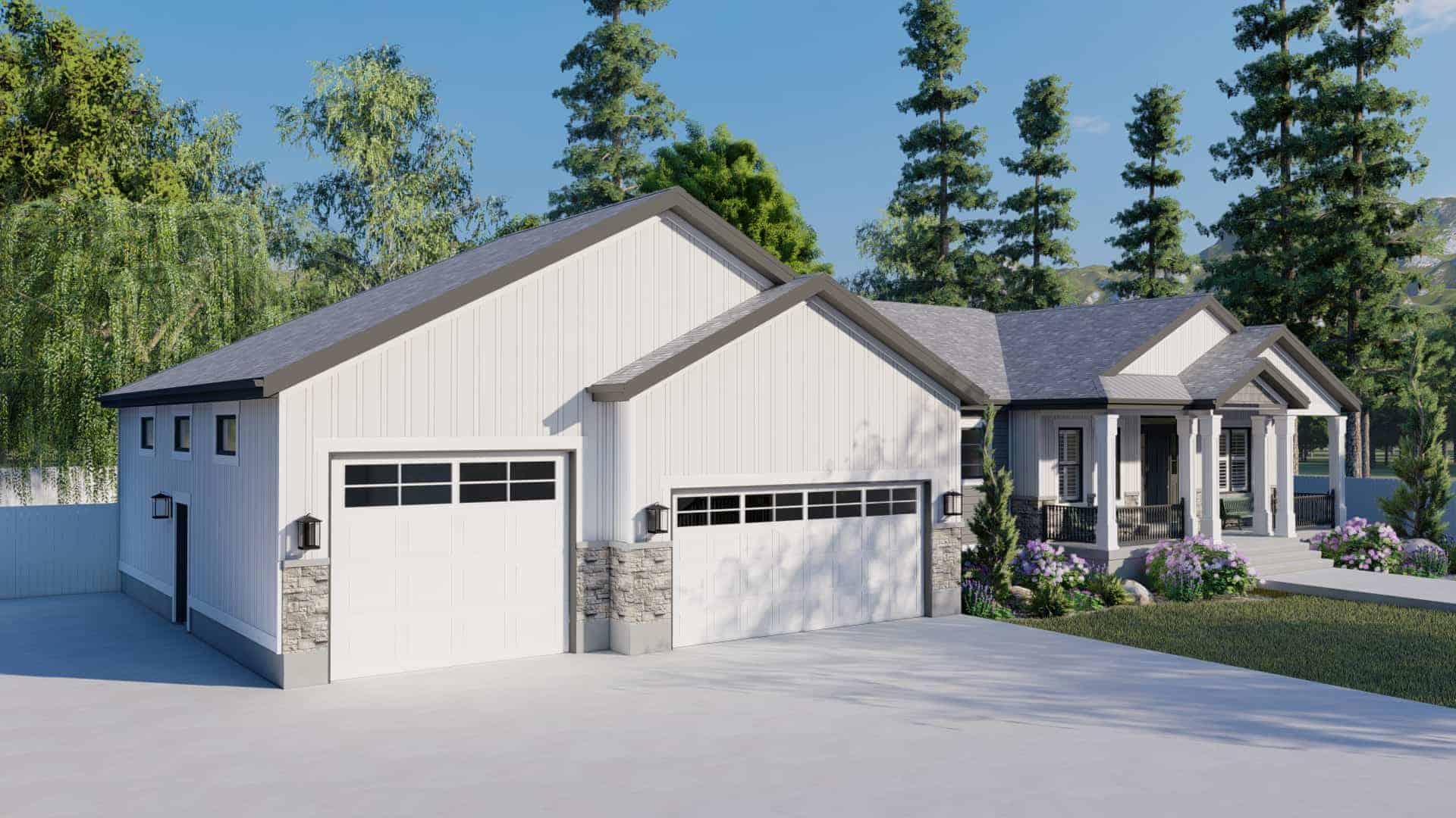 Left Side View of this 3-Bedroom,2734 Sq Ft Plan -187-1203