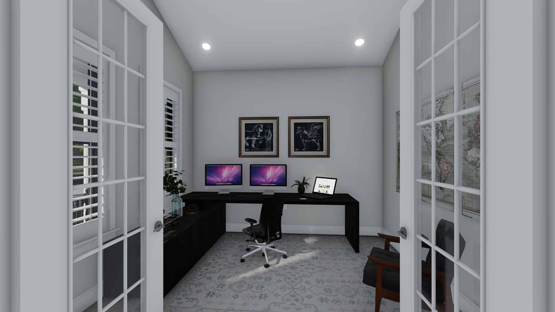 Home Office of this 3-Bedroom,2734 Sq Ft Plan -187-1203