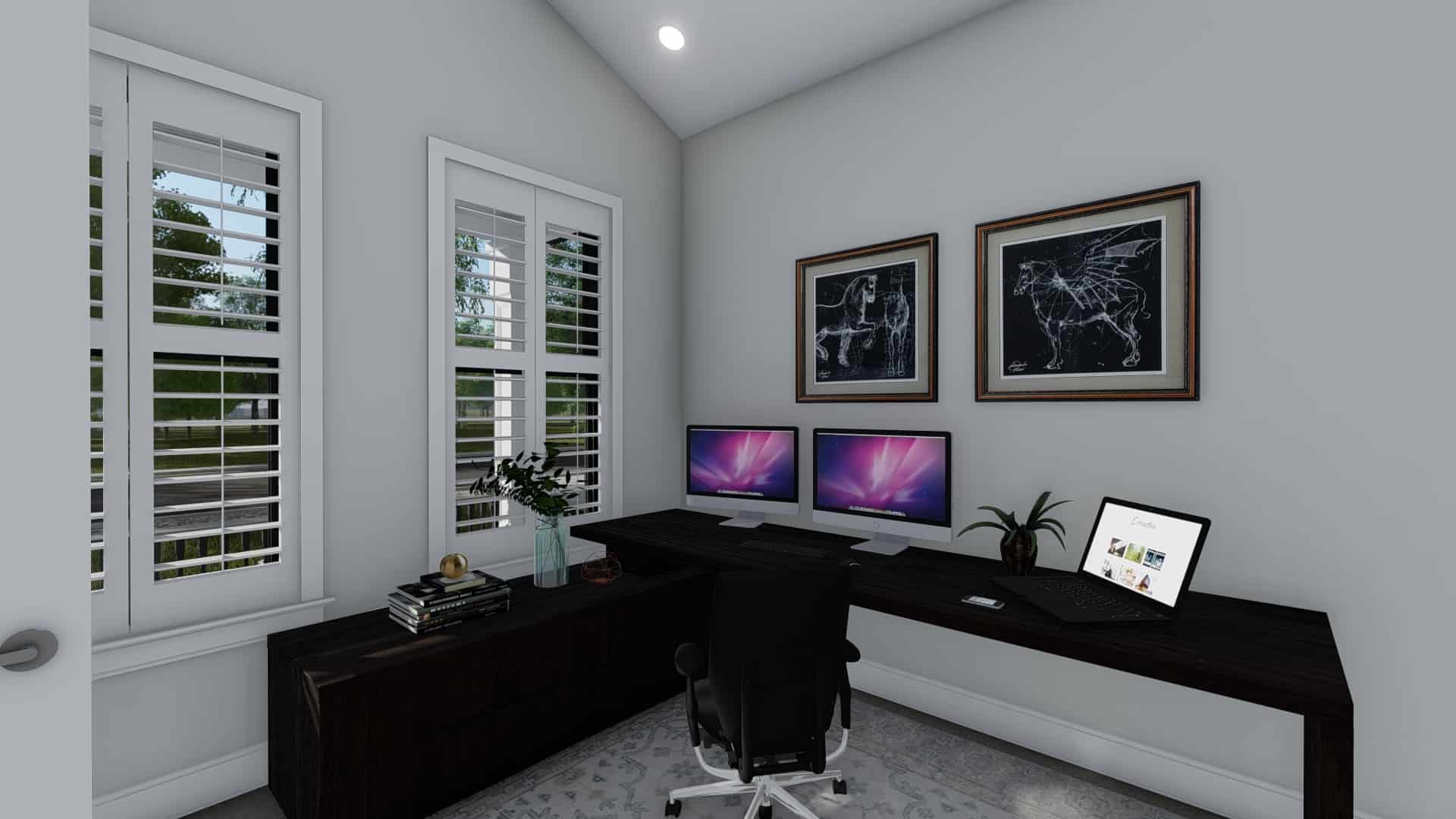 Home Office of this 3-Bedroom,2734 Sq Ft Plan -187-1203