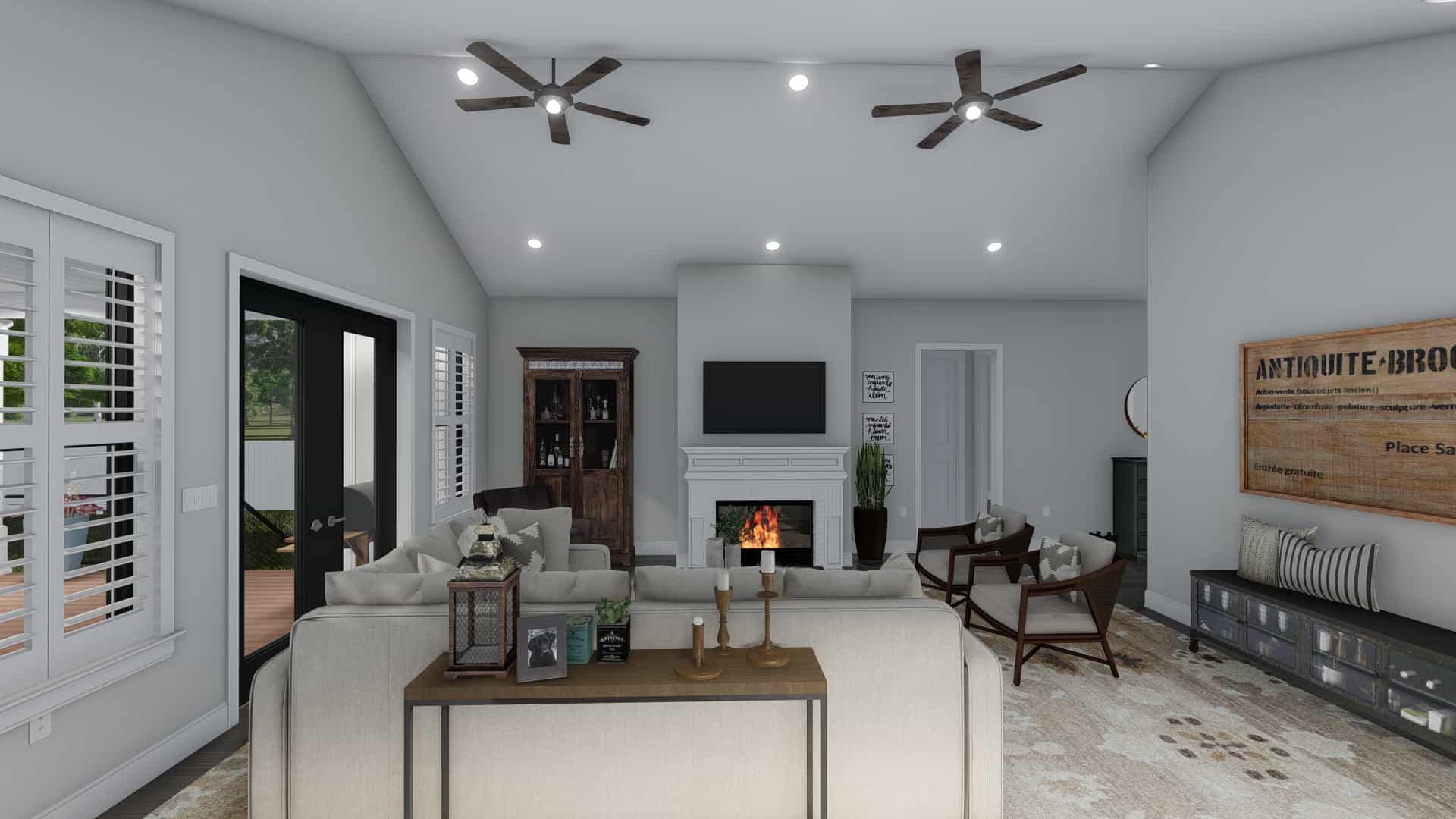 Great Room: Fireplace of this 3-Bedroom,2734 Sq Ft Plan -187-1203