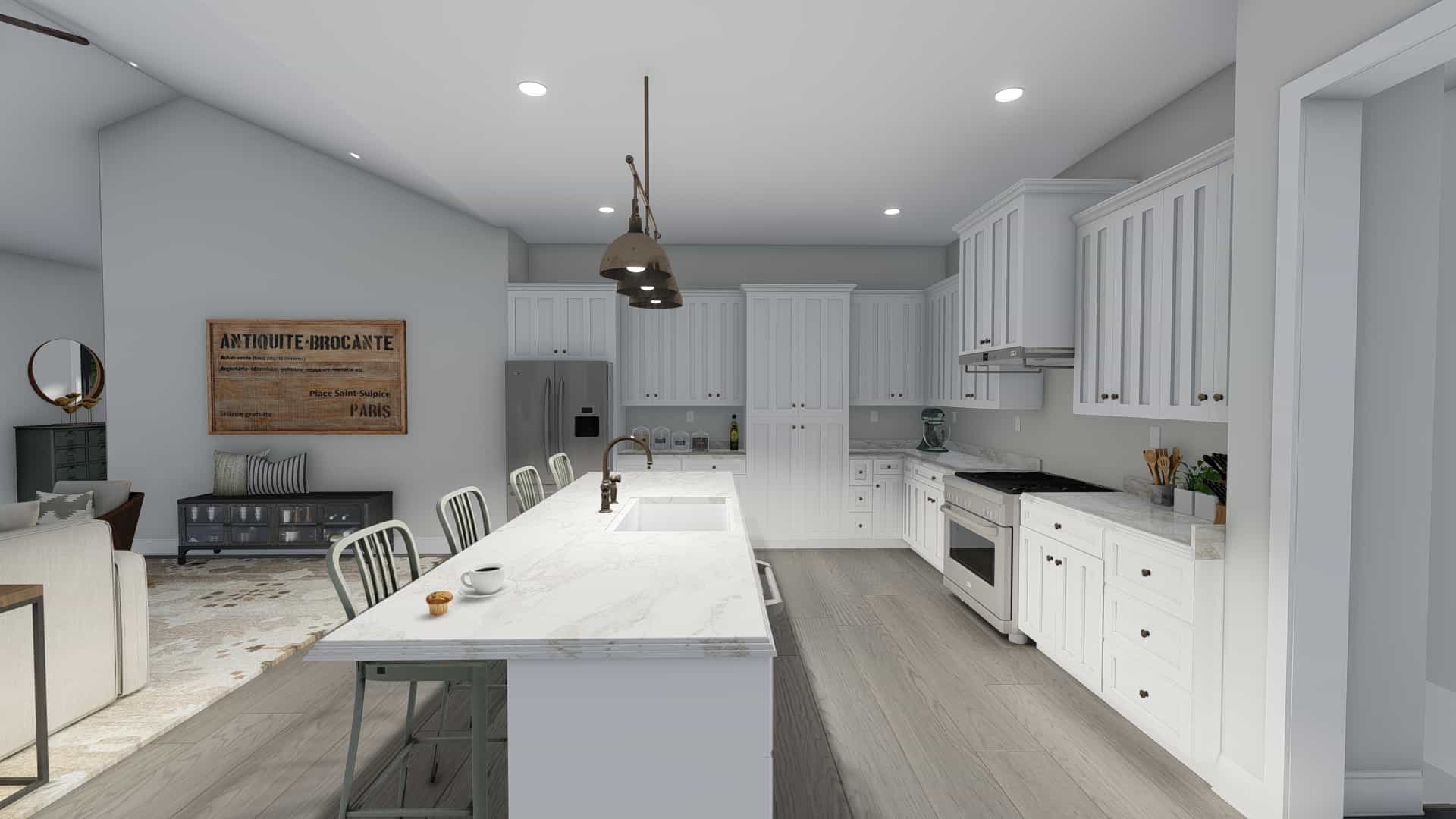 Kitchen: Kitchen Island of this 3-Bedroom,2734 Sq Ft Plan -187-1203