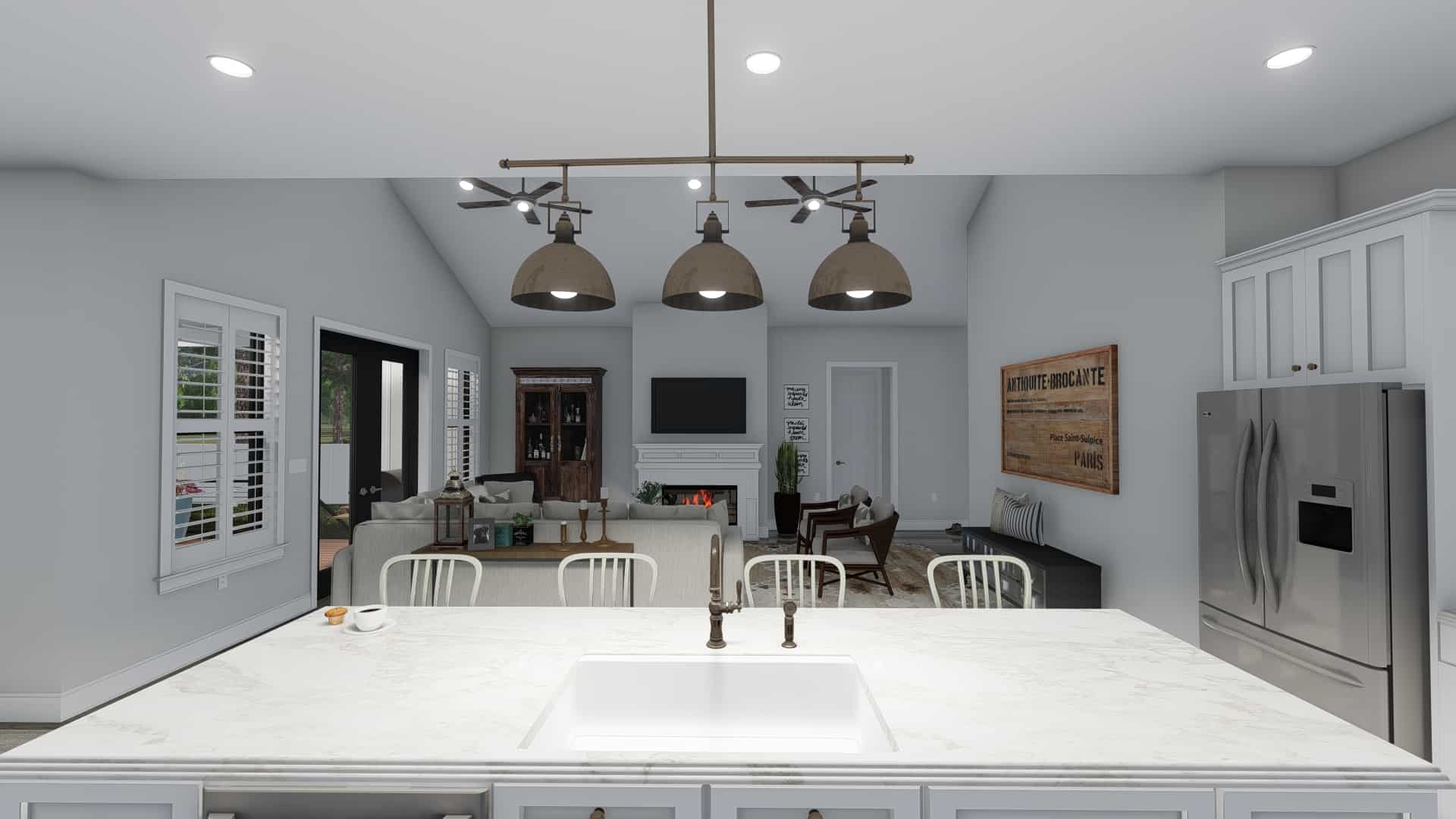 Kitchen: Kitchen Island of this 3-Bedroom,2734 Sq Ft Plan -187-1203