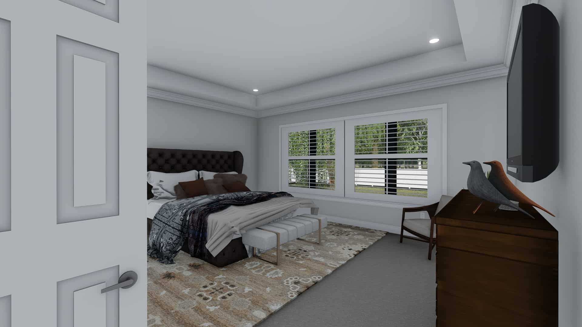 Master Bedroom of this 3-Bedroom,2734 Sq Ft Plan -187-1203