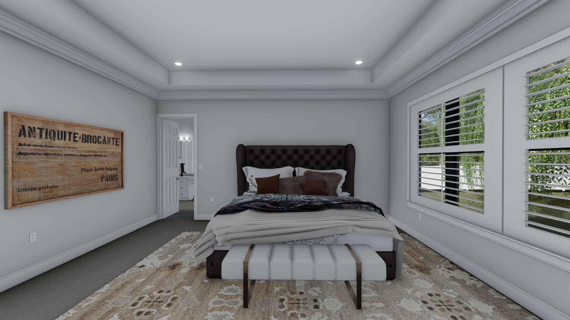 Master Bedroom of this 3-Bedroom,2734 Sq Ft Plan -187-1203