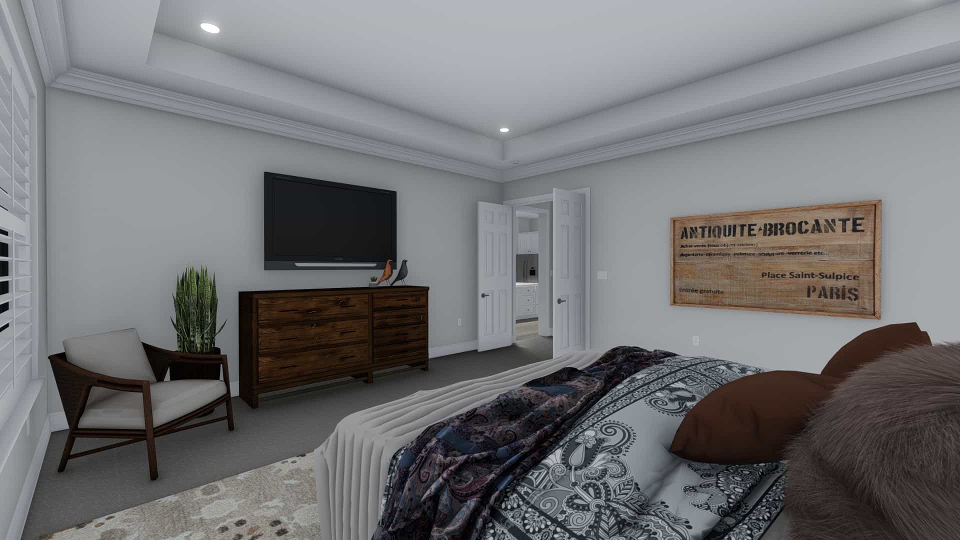 Master Bedroom of this 3-Bedroom,2734 Sq Ft Plan -187-1203