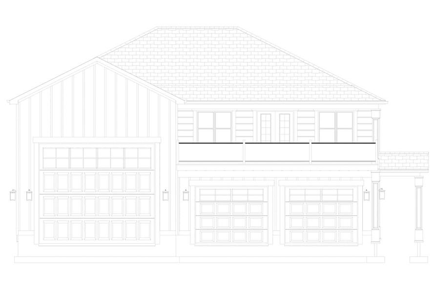 Home Plan Front Elevation of this 1-Bedroom,967 Sq Ft Plan -187-1204