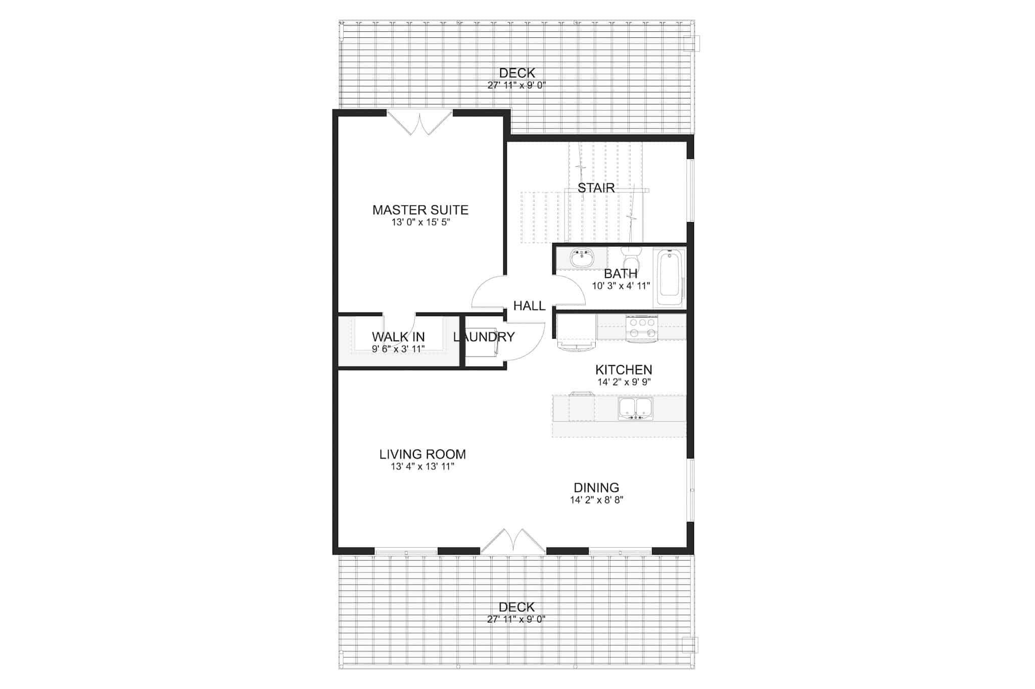 Upper Level of Garage w/Apartments Plan #187-1204