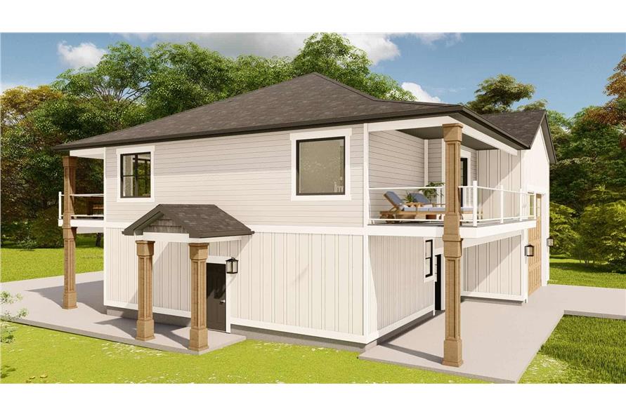 Right Side View of this 1-Bedroom,967 Sq Ft Plan -187-1204