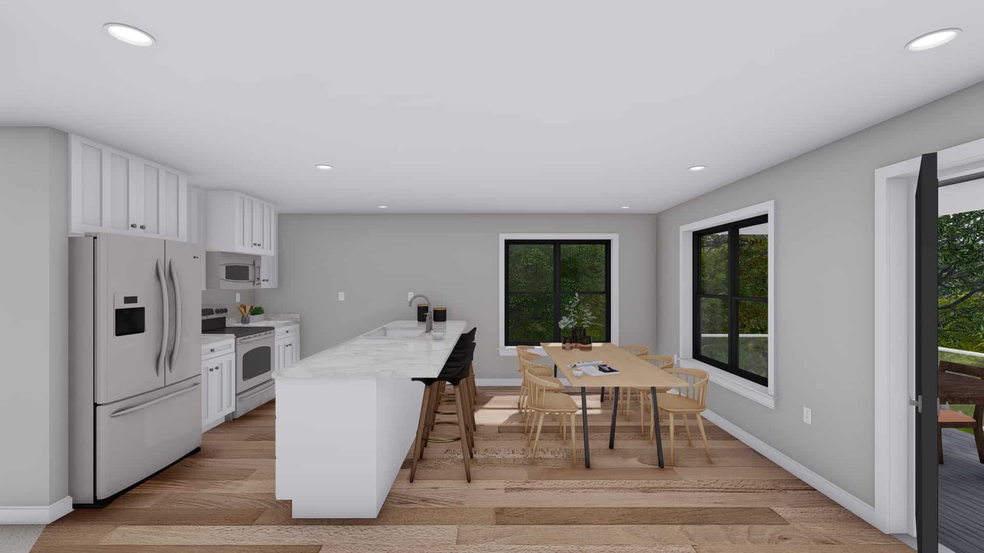 Kitchen of this 1-Bedroom,967 Sq Ft Plan -187-1204