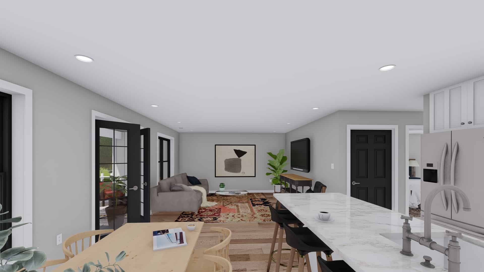 Kitchen: Kitchen Island of this 1-Bedroom,967 Sq Ft Plan -187-1204