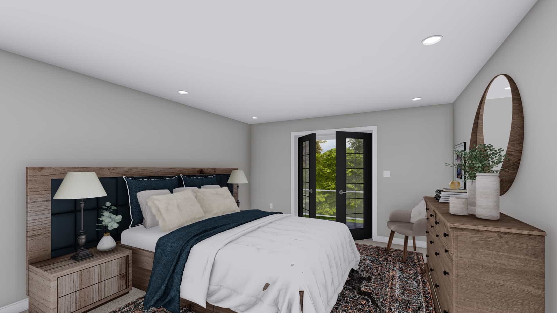 Master Bedroom of this 1-Bedroom,967 Sq Ft Plan -187-1204