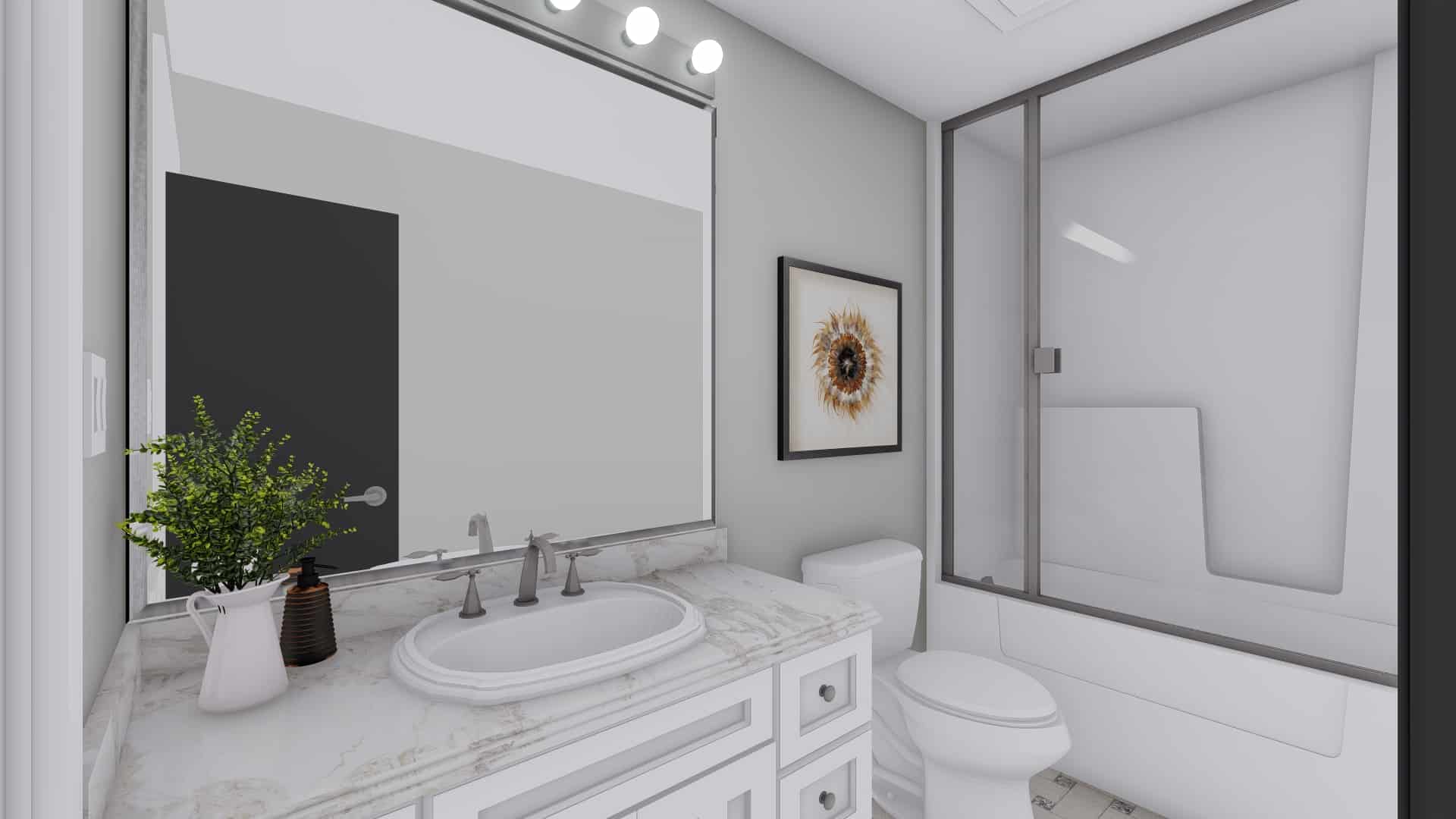 Bathroom of this 1-Bedroom,967 Sq Ft Plan -187-1204