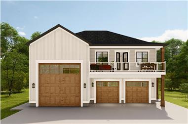 1-Bedroom, 967  Sq Ft Garage with Apartment home | Plan #187-1204